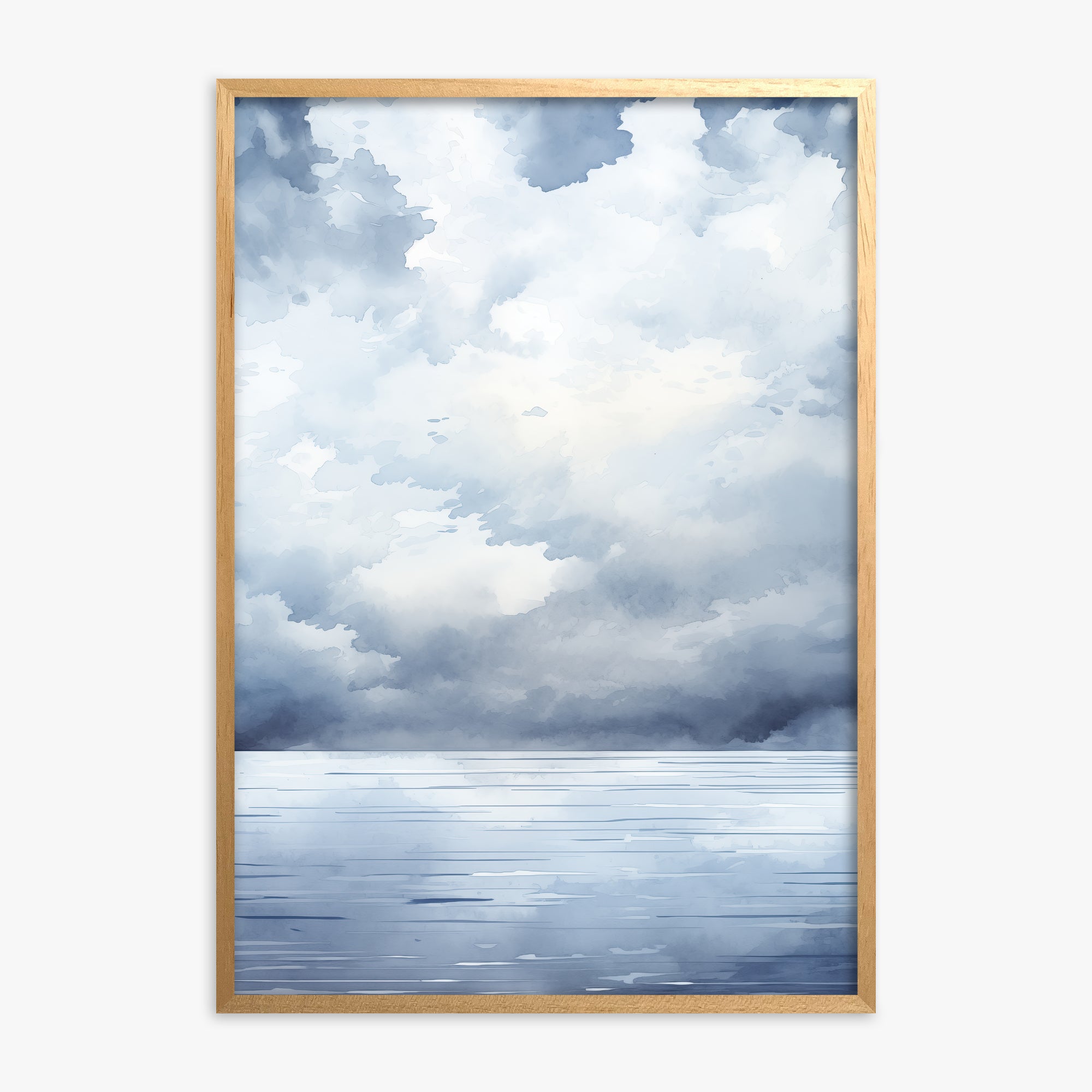Tempest Tide, Oak Framed Poster With Oak Frame