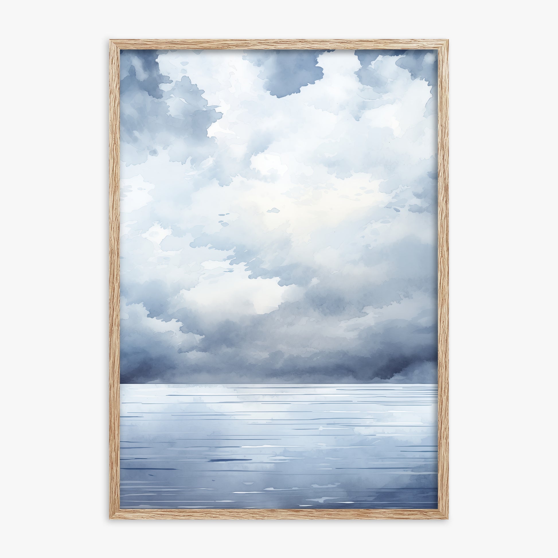 Tempest Tide, 70x100cm Framed Poster With Raw Oak Frame