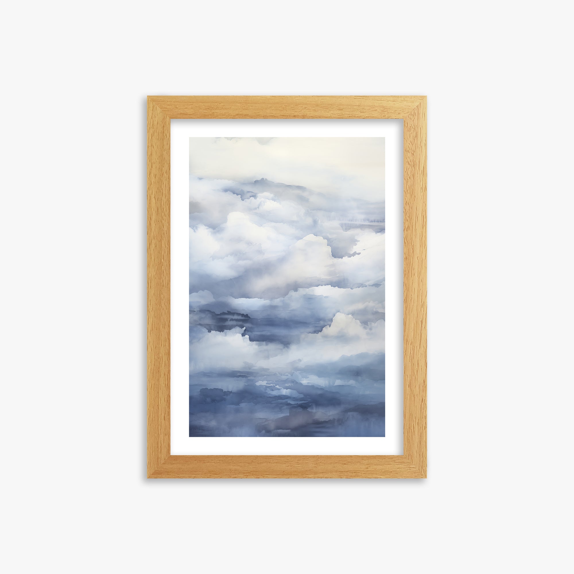 Celestial Drift, 21x30cm Framed Poster With Oak Frame