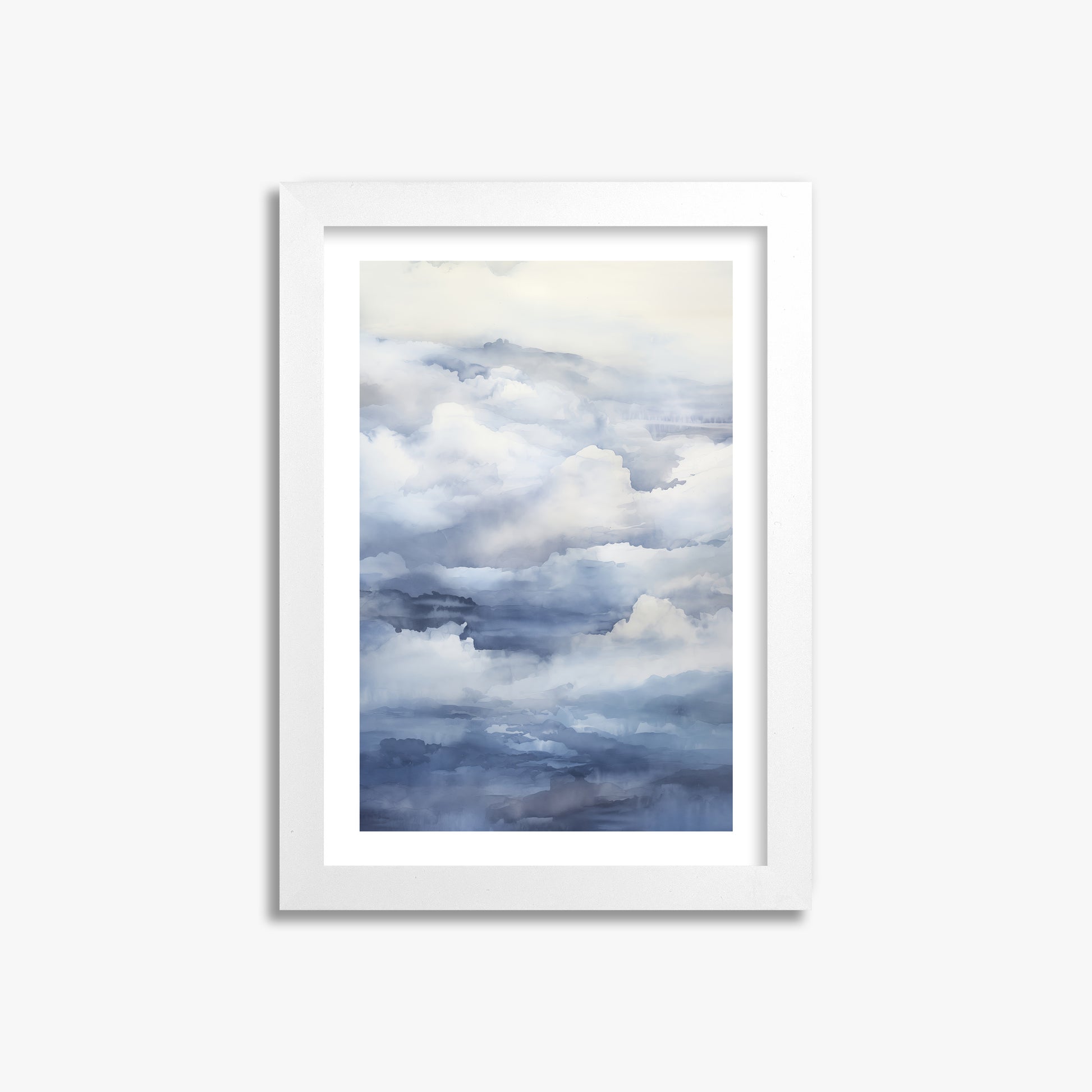 Celestial Drift, 21x30cm Framed Poster With White Frame