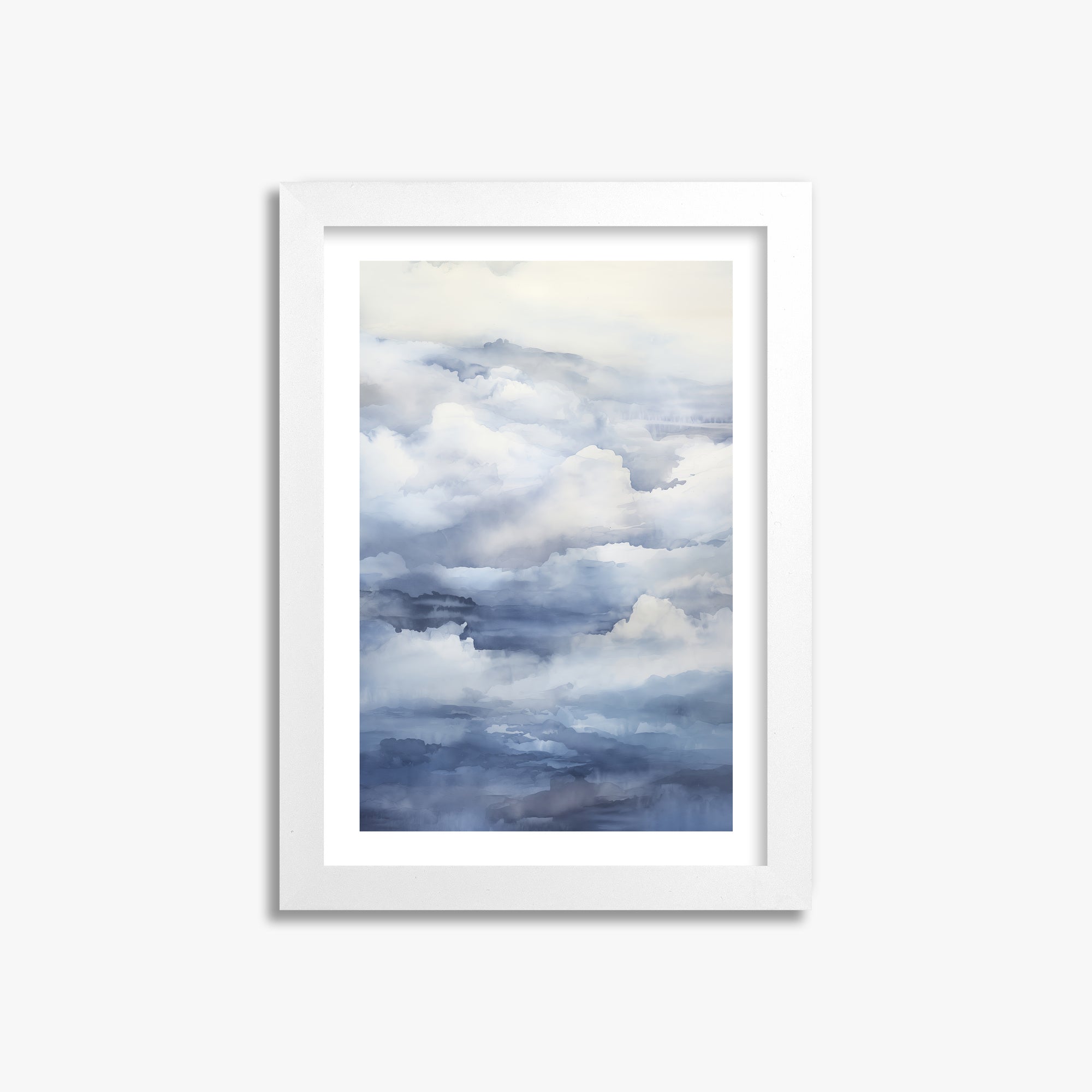 Celestial Drift, 21x30cm Framed Poster With White Frame