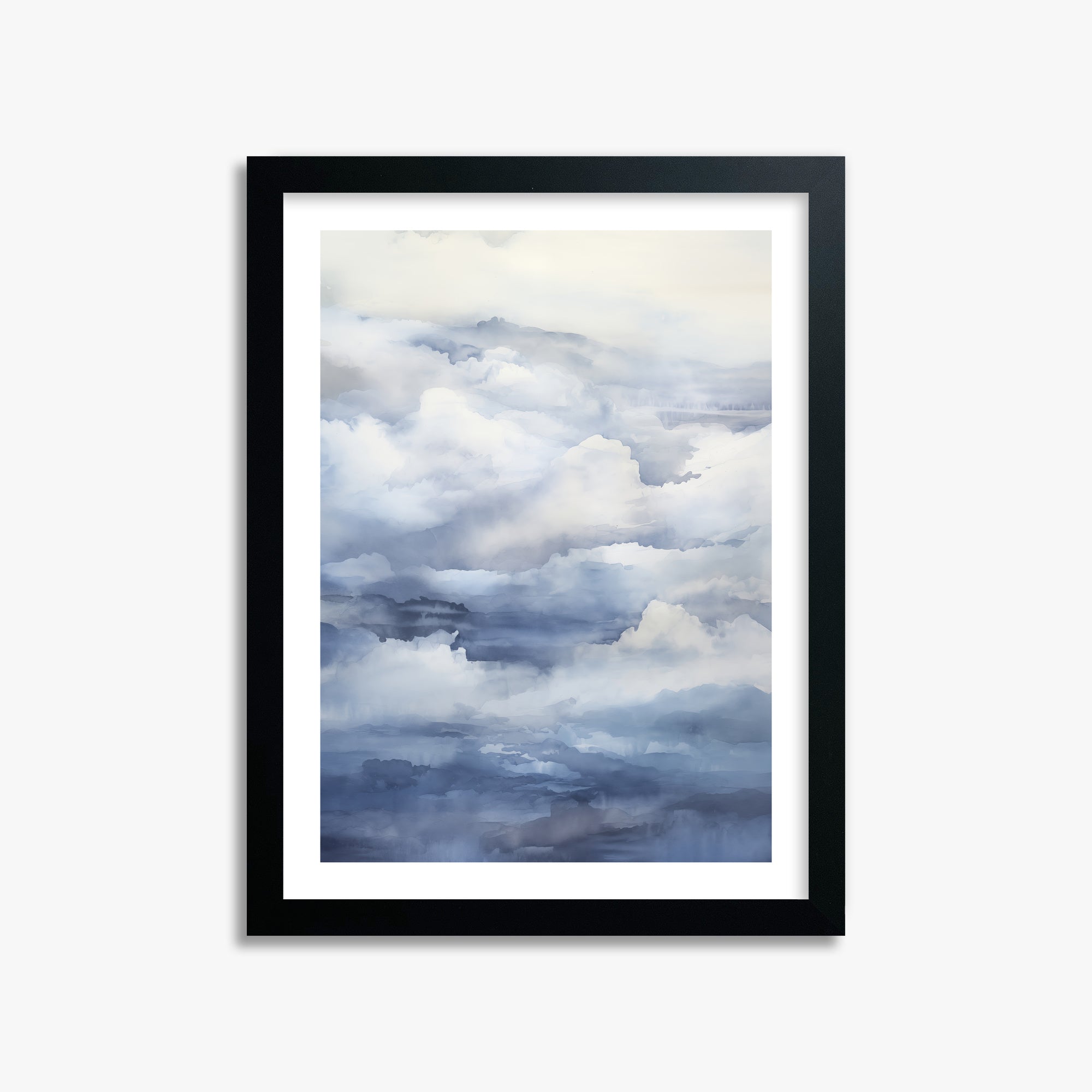 Celestial Drift, 30x40cm Framed Poster With Black Frame