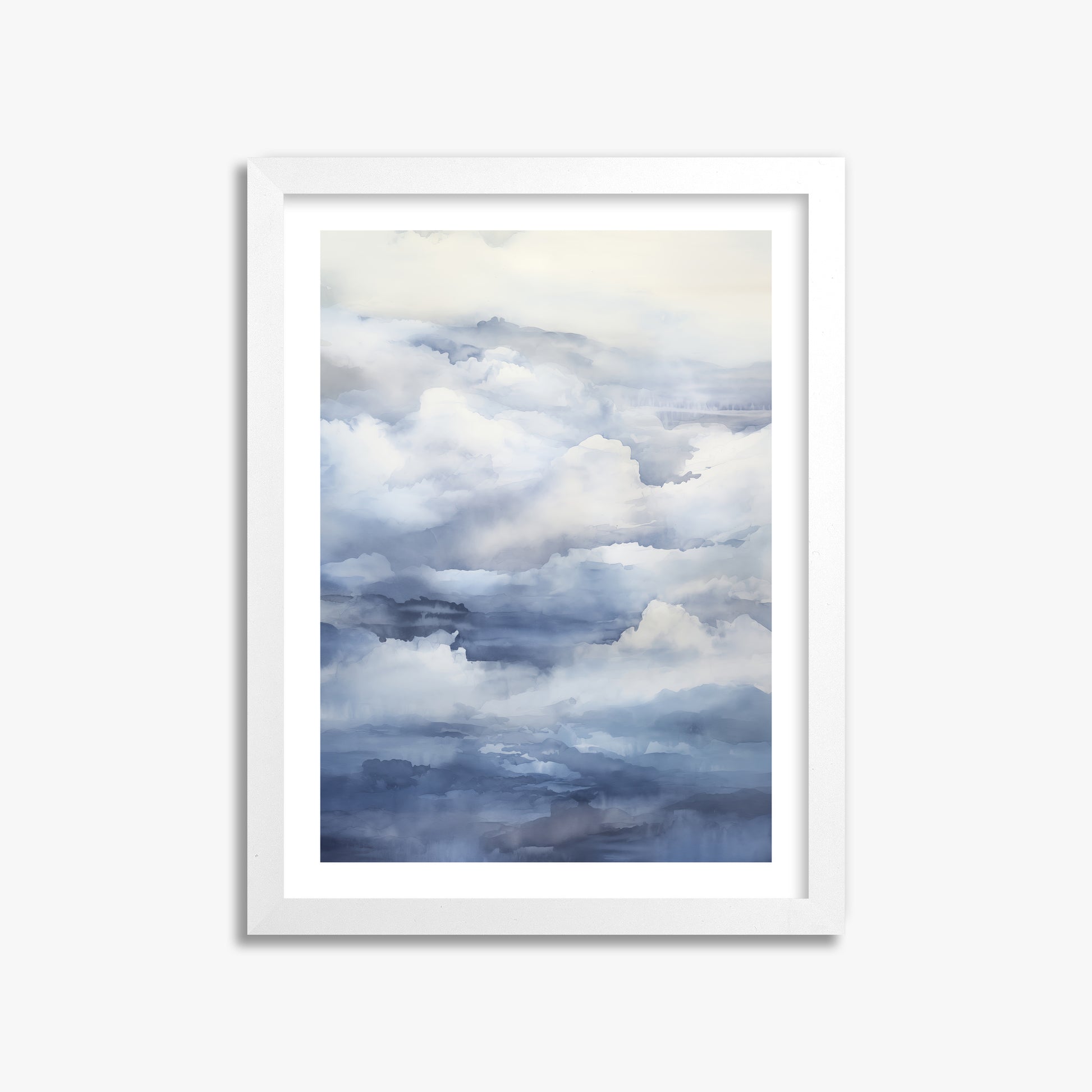 Celestial Drift, 30x40cm Framed Poster With White Frame