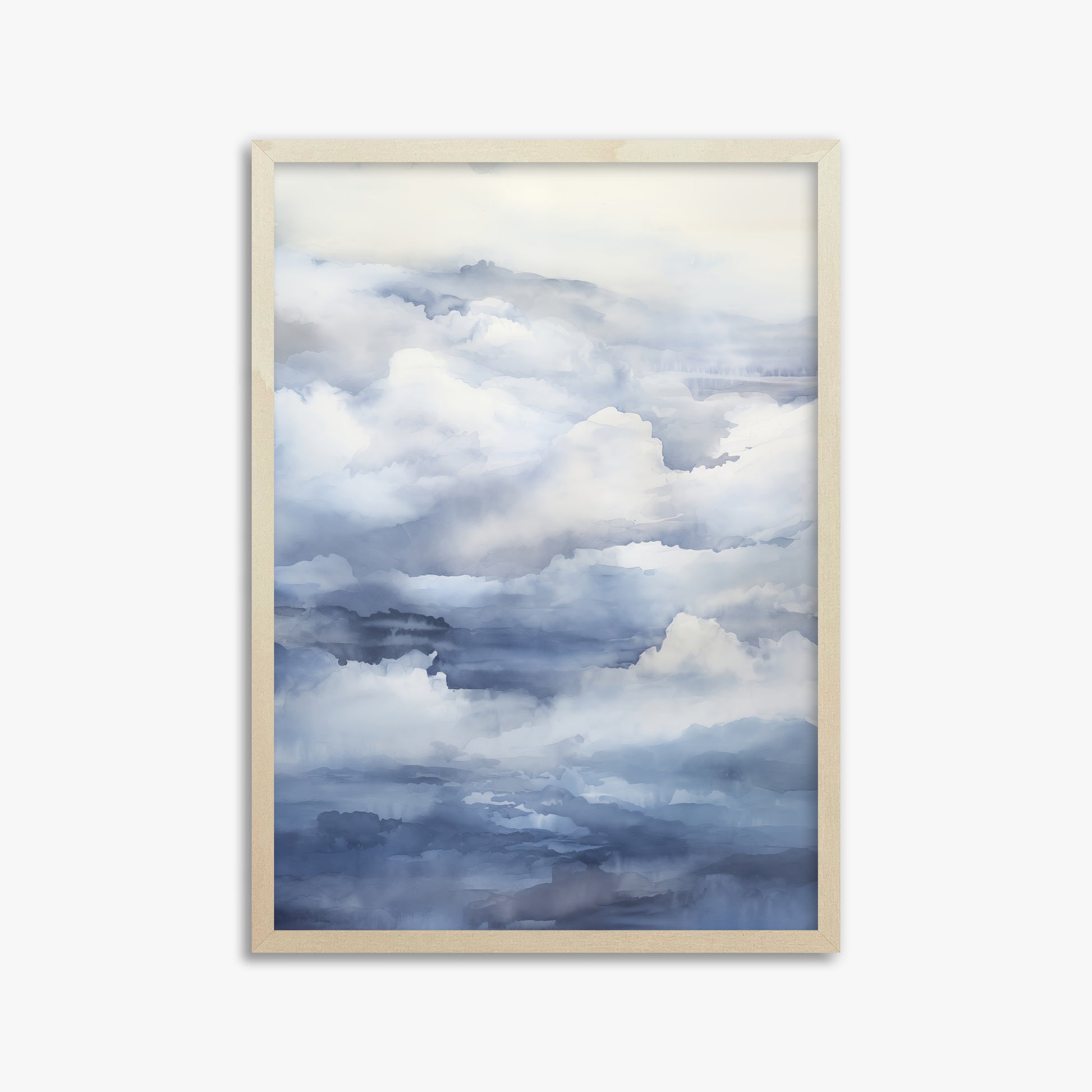 Celestial Drift, 50x70cm Framed Poster With Lime Wood Frame