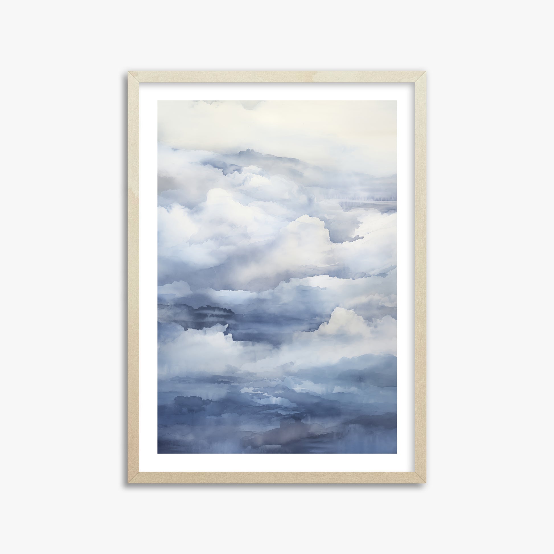 Celestial Drift, 50x70cm Framed Poster With Lime Wood Frame