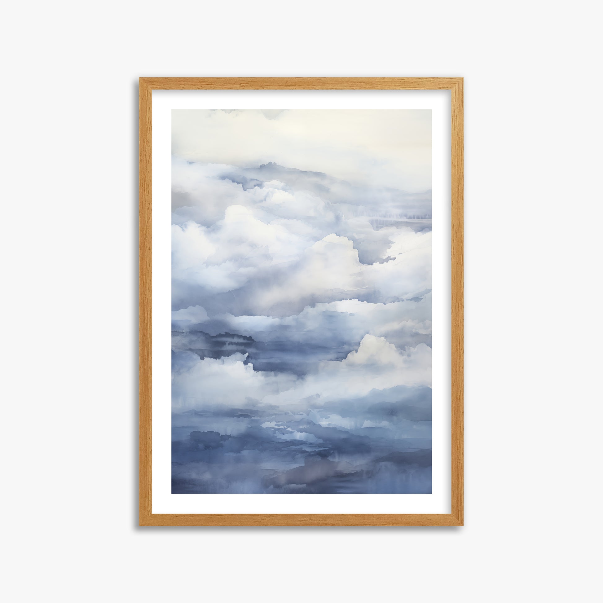 Celestial Drift, 50x70cm Framed Poster With Oak Frame