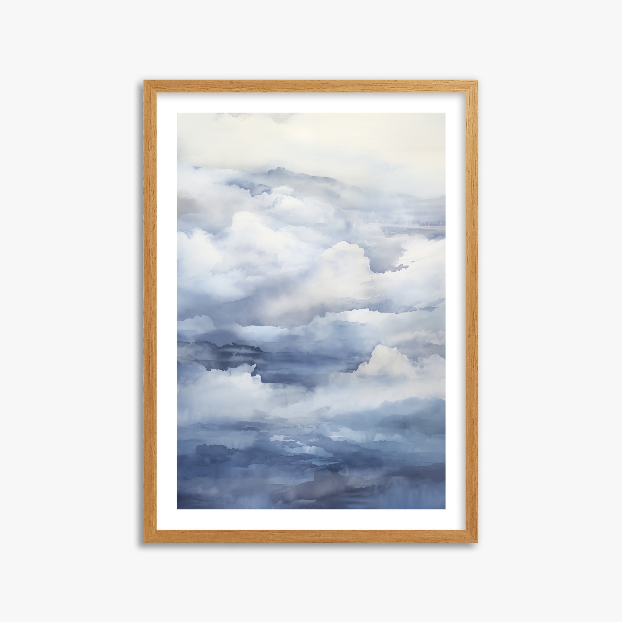 Celestial Drift, 50x70cm Framed Poster With Oak Frame