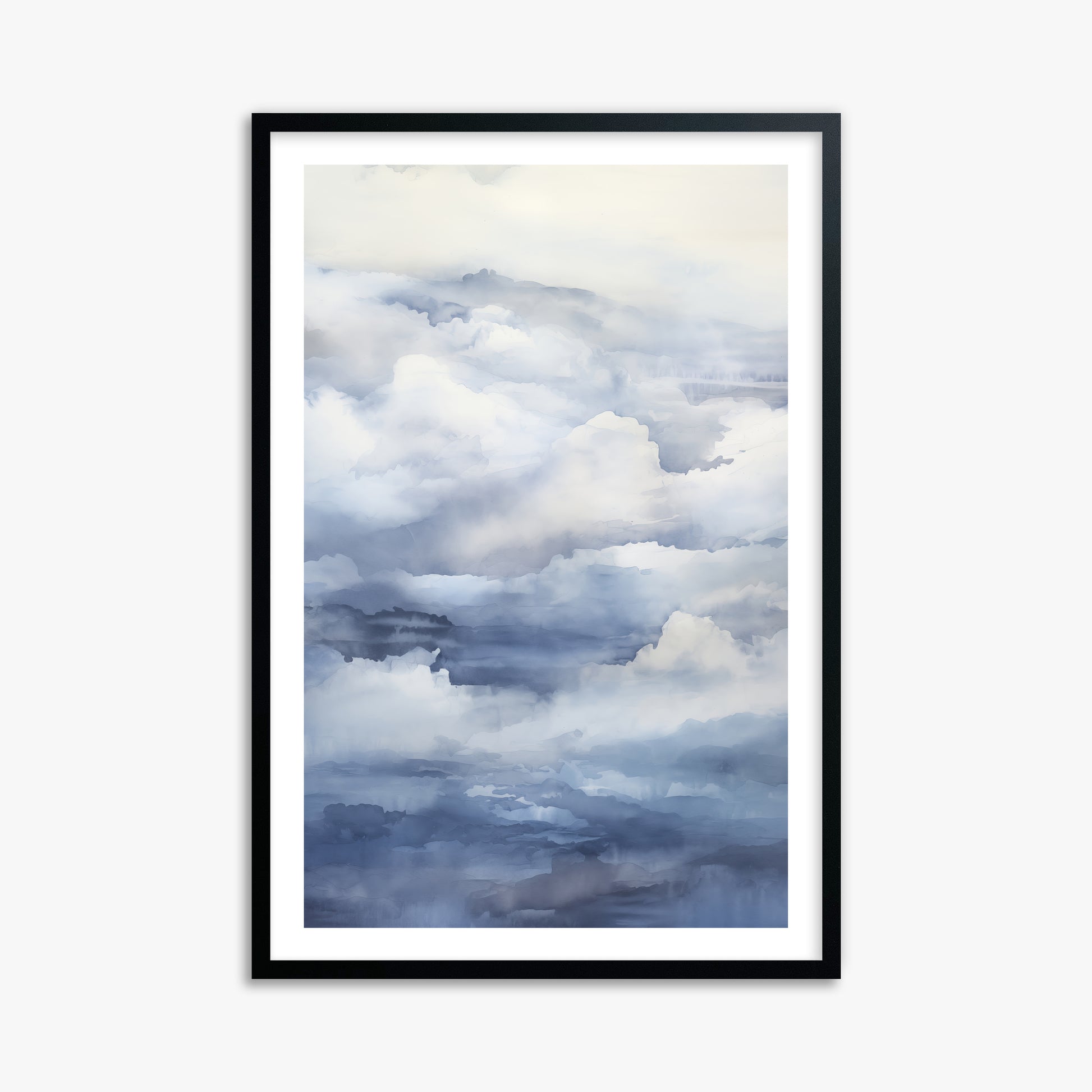Celestial Drift, 61x91cm Framed Poster With Black Frame