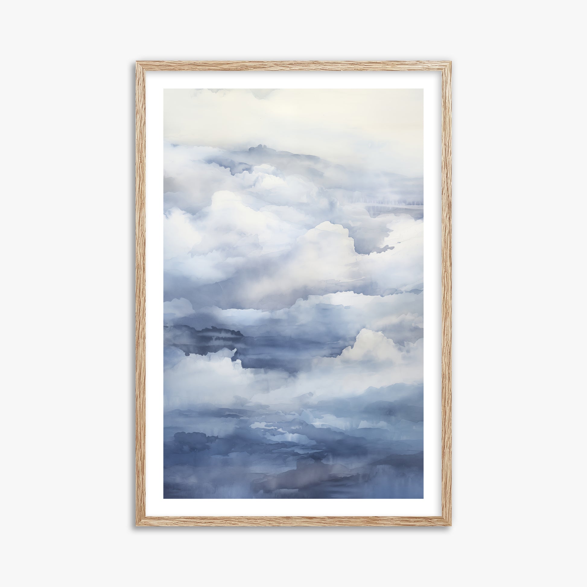 Celestial Drift, 61x91cm Framed Poster With Raw Oak Frame