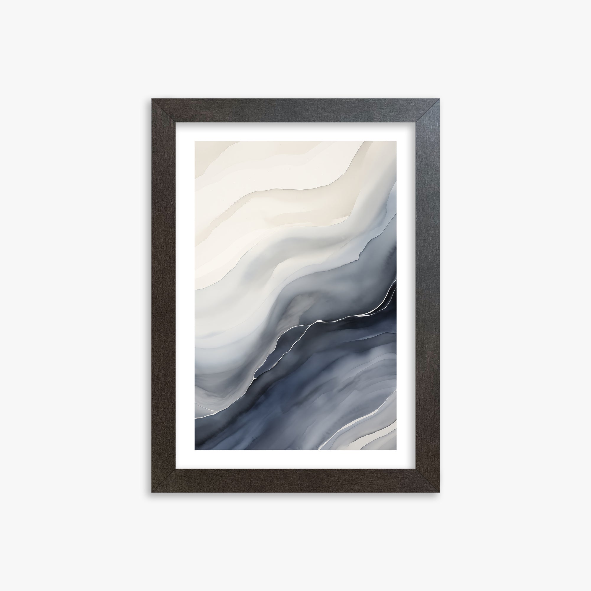 Ebb & Flow, 21x30cm Framed Poster With Espresso Frame