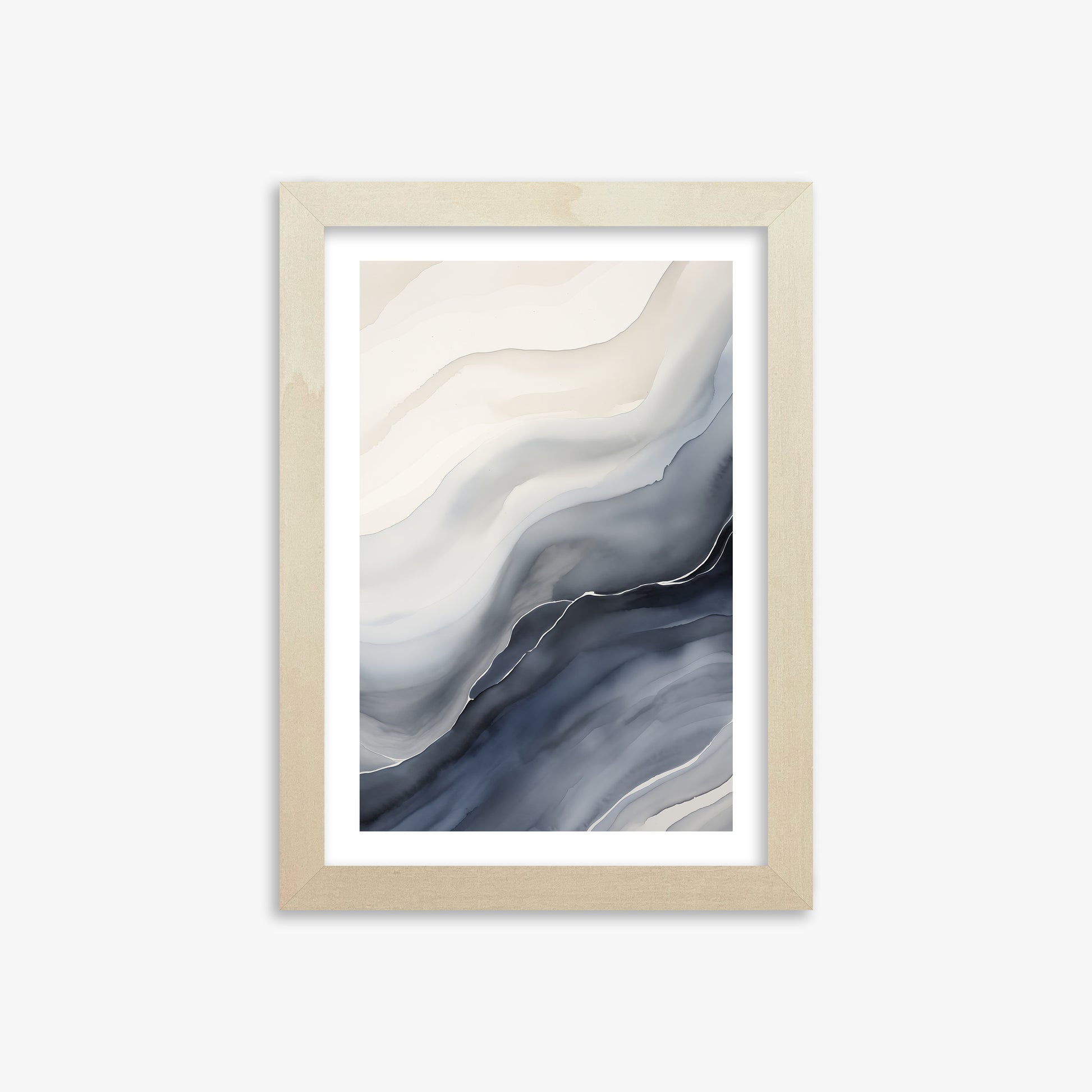 Ebb & Flow, 21x30cm Framed Poster With Lime Wood Frame