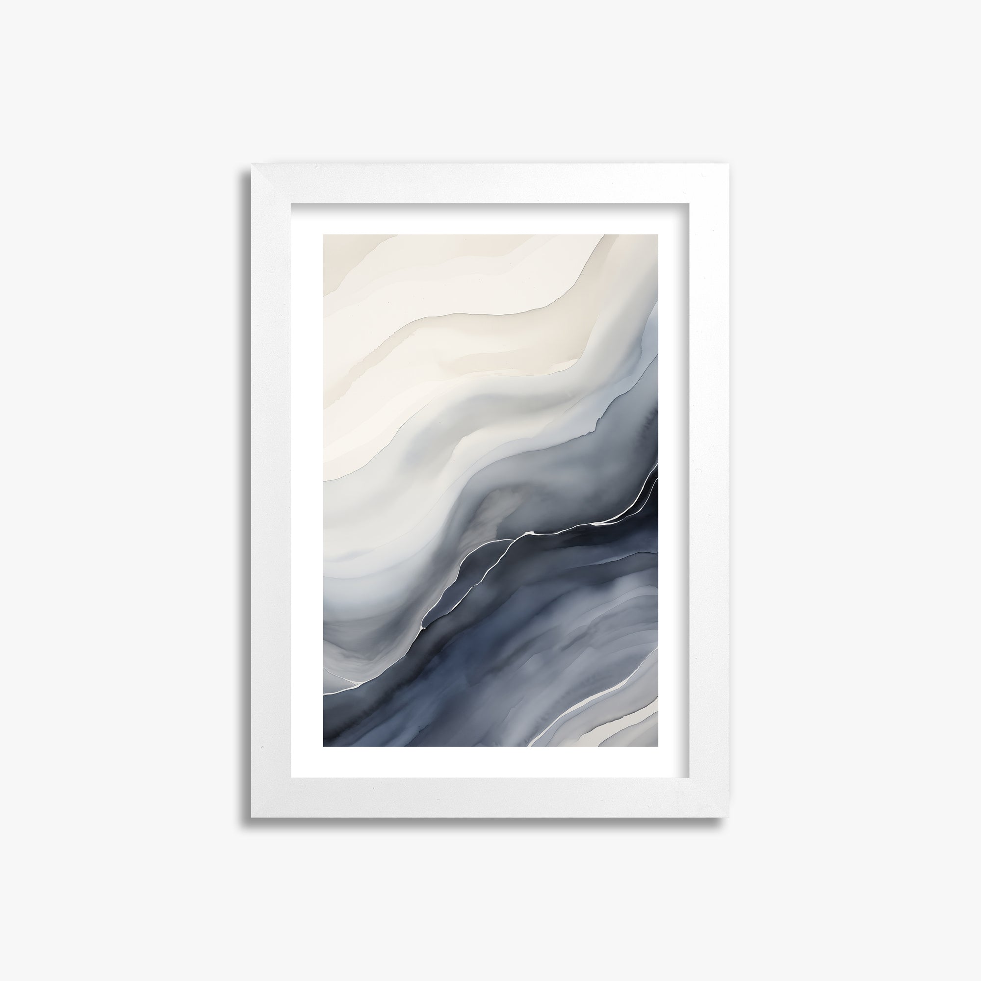 Ebb & Flow, 21x30cm Framed Poster With White Frame