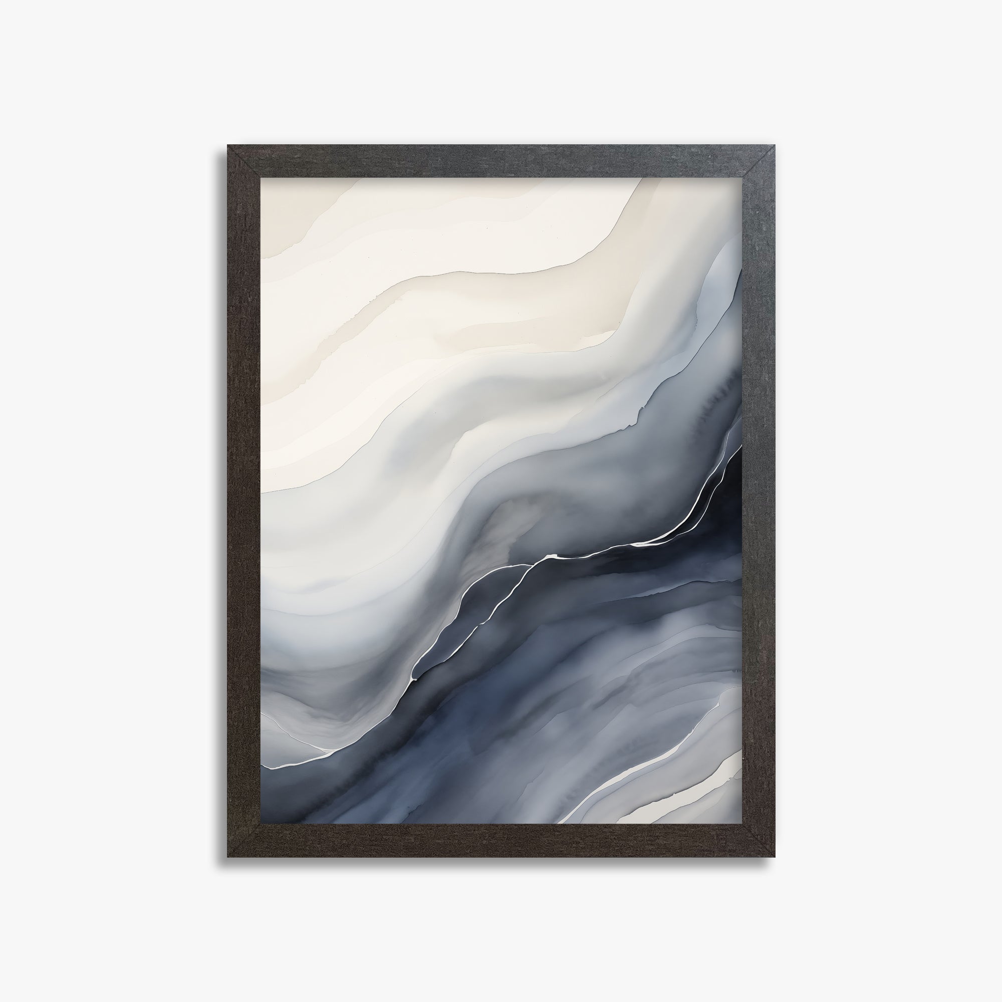 Ebb & Flow, 30x40cm Framed Poster With Espresso Frame