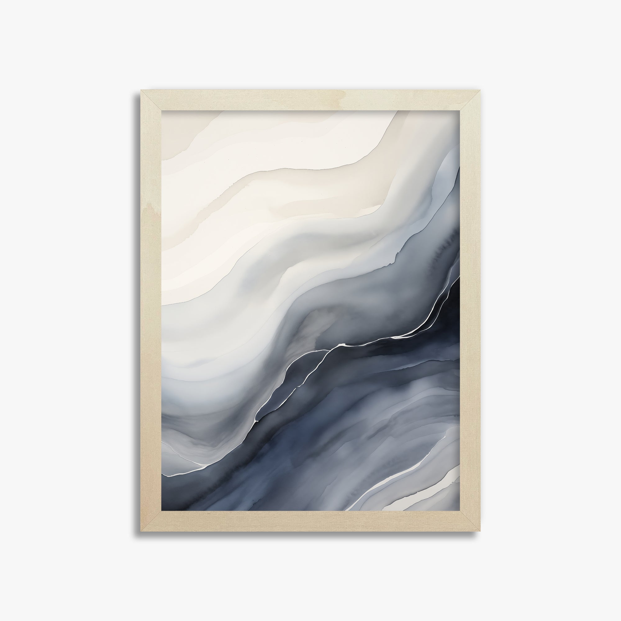 Ebb & Flow, 30x40cm Framed Poster With Lime Wood Frame
