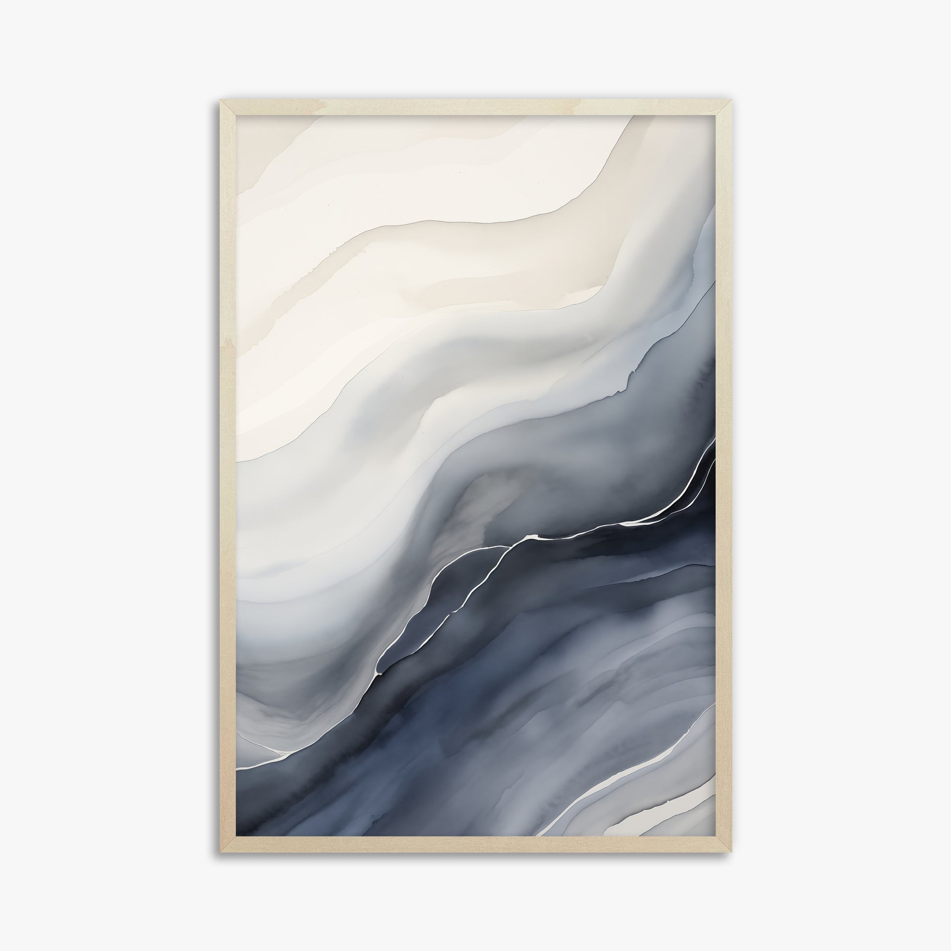 Ebb & Flow, 61x91cm Framed Poster With Lime Wood Frame