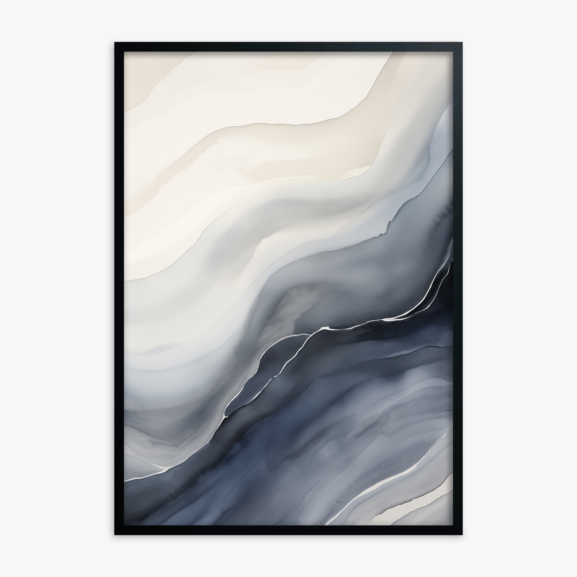 Ebb & Flow, Black Framed Poster With Black Frame