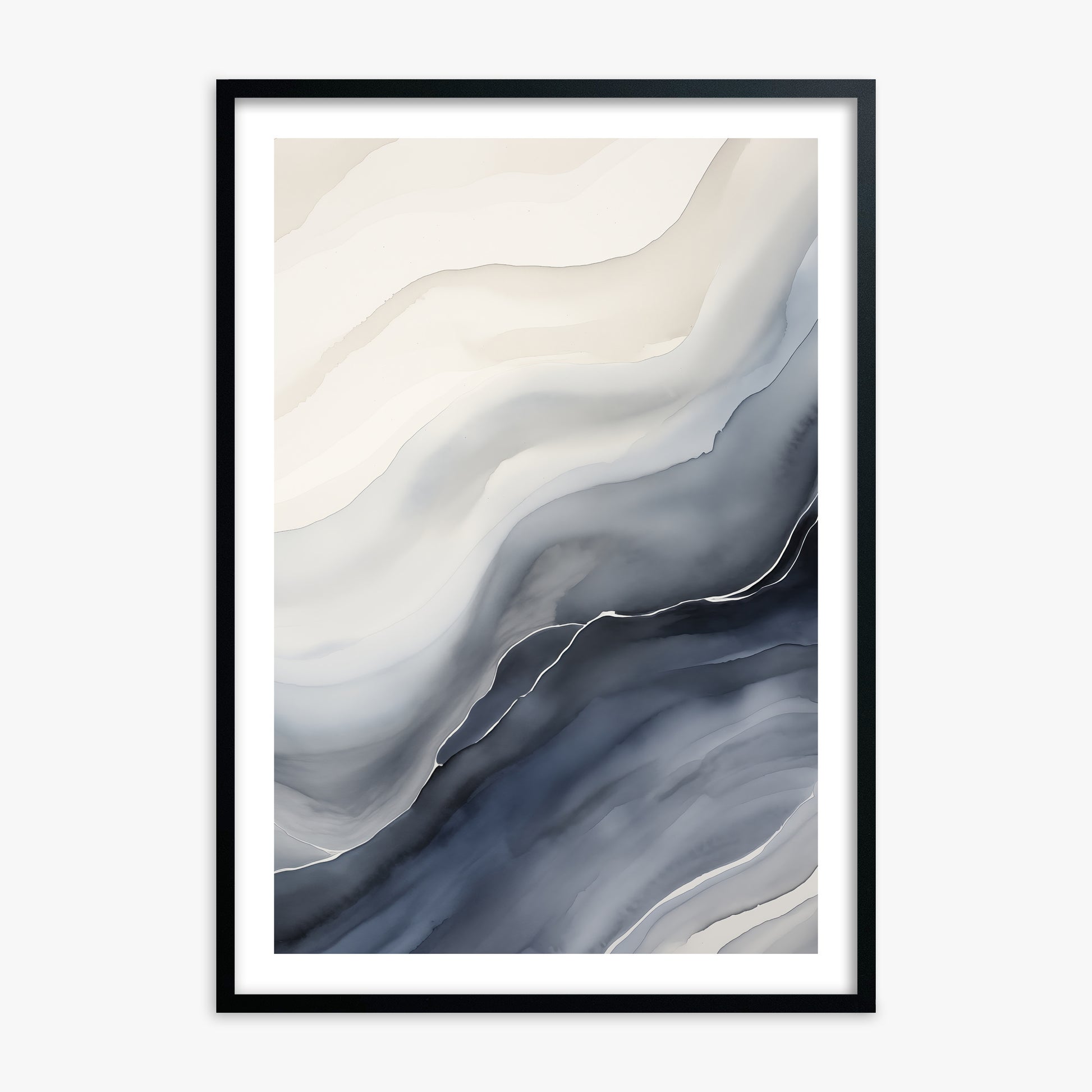 Ebb & Flow, 70x100cm Framed Poster With Black Frame
