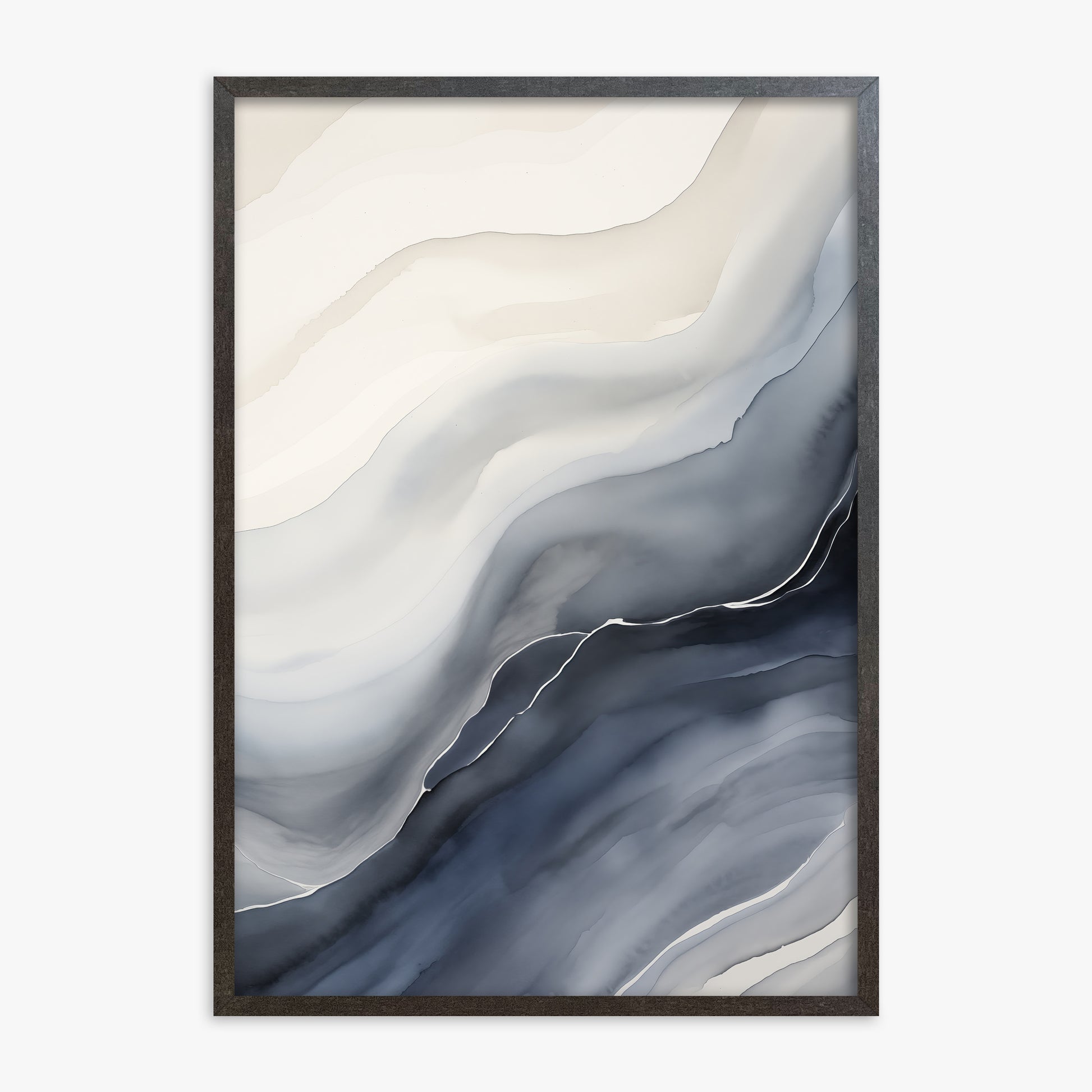 Ebb & Flow, 70x100cm Framed Poster With Espresso Frame
