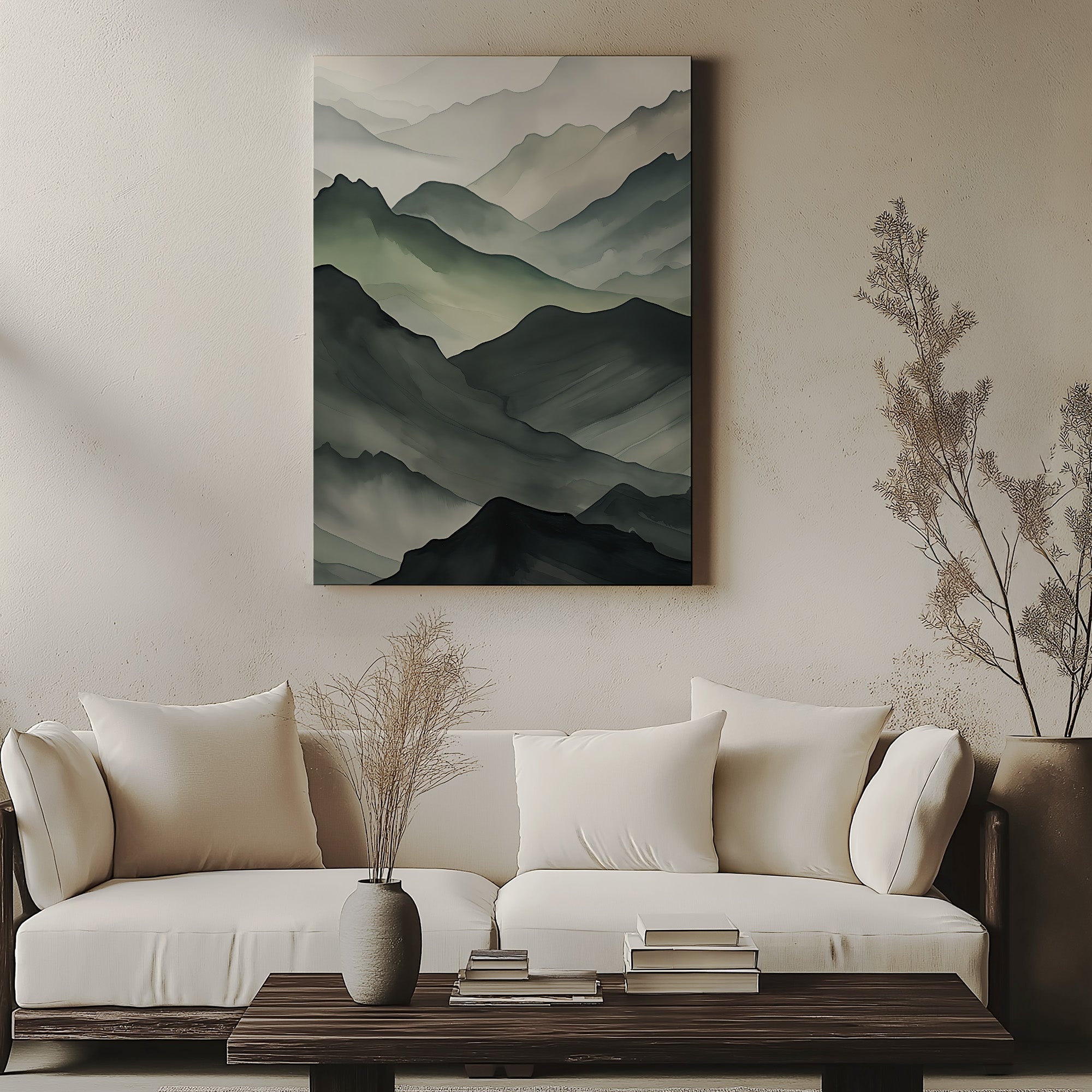 Couches de la montagne brumeuse