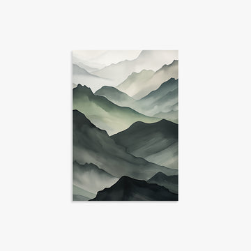 Misty Mountain Layers, 21x30cm Poster Unframed