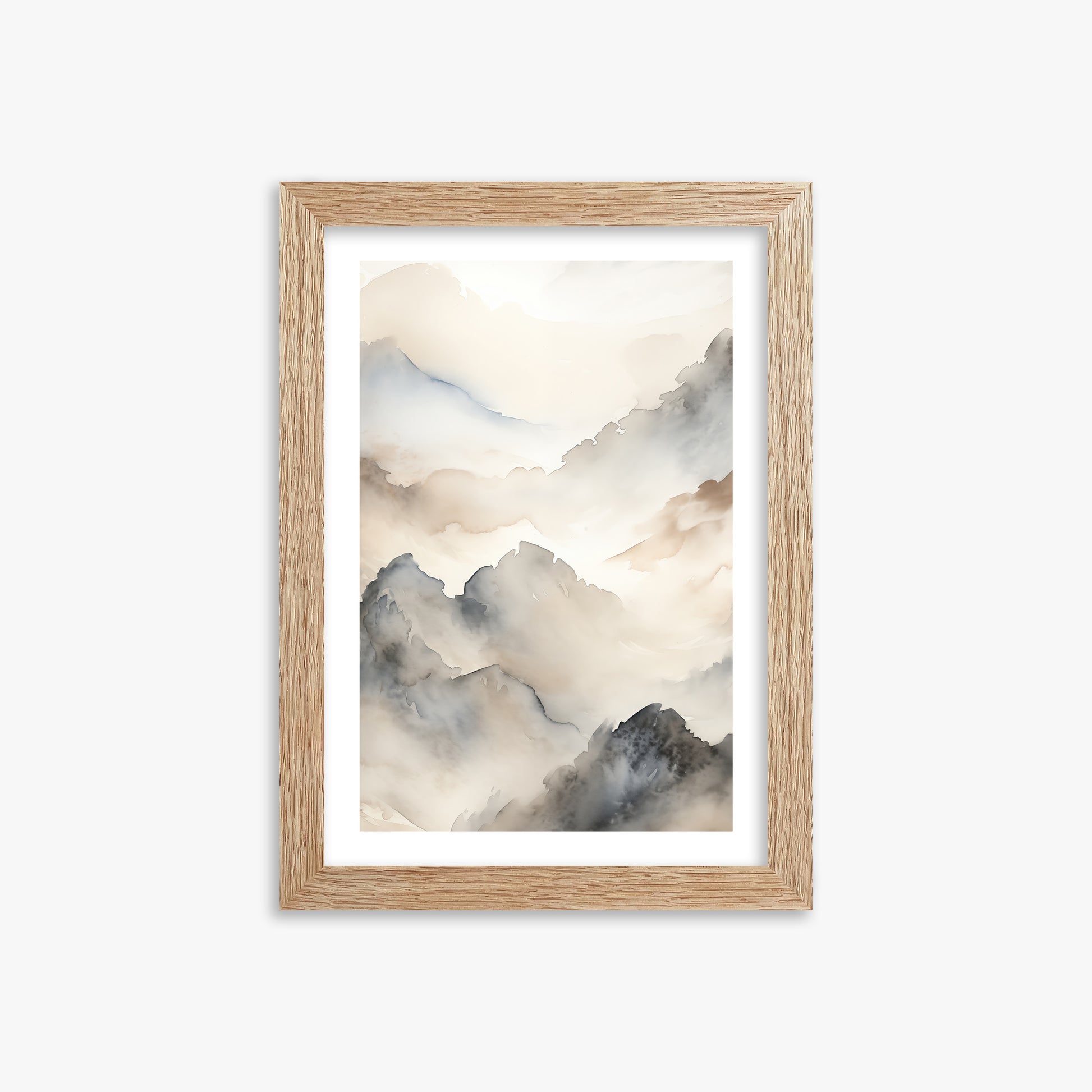 Amber Pass, 21x30cm Framed Poster With Raw Oak Frame