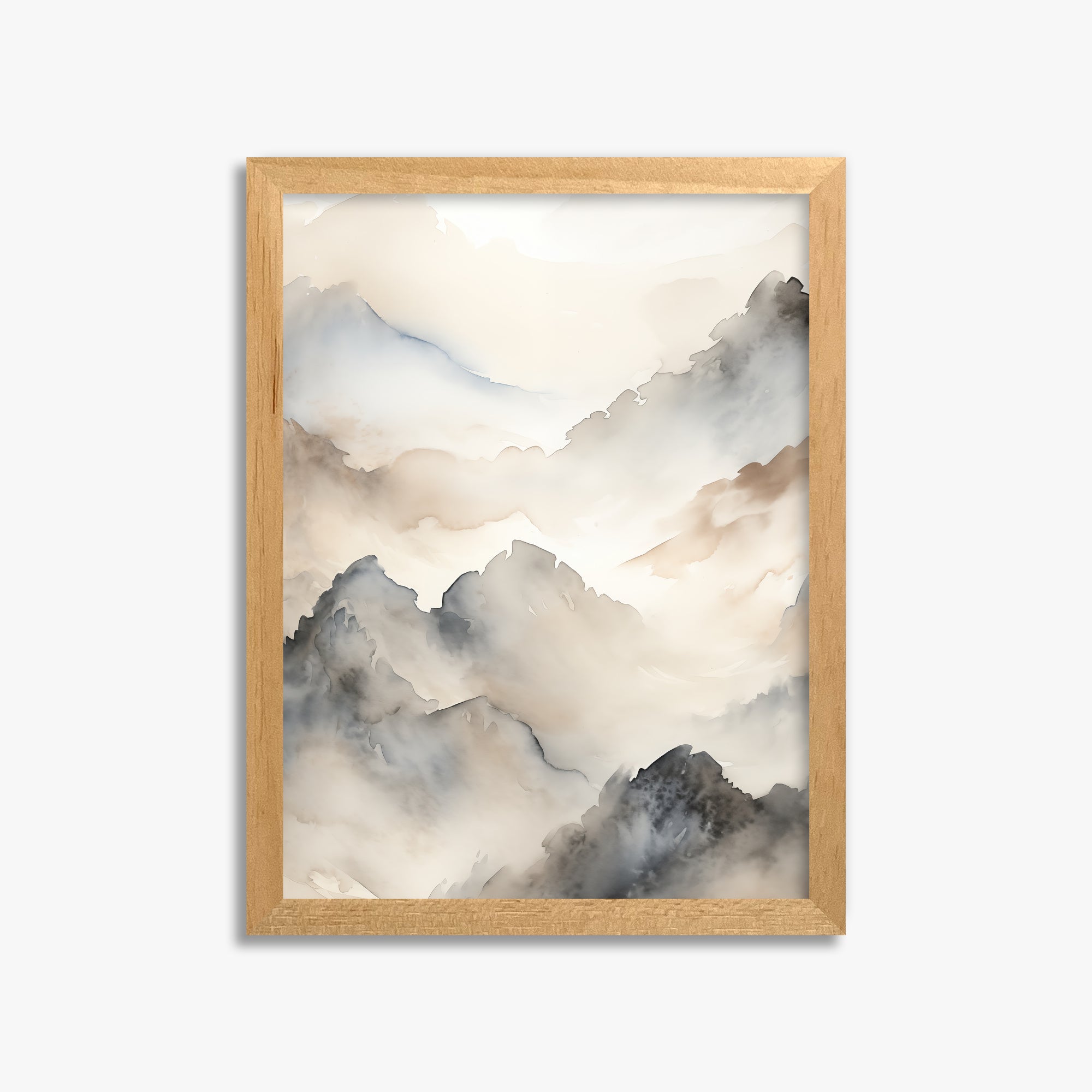 Amber Pass, 30x40cm Framed Poster With Oak Frame