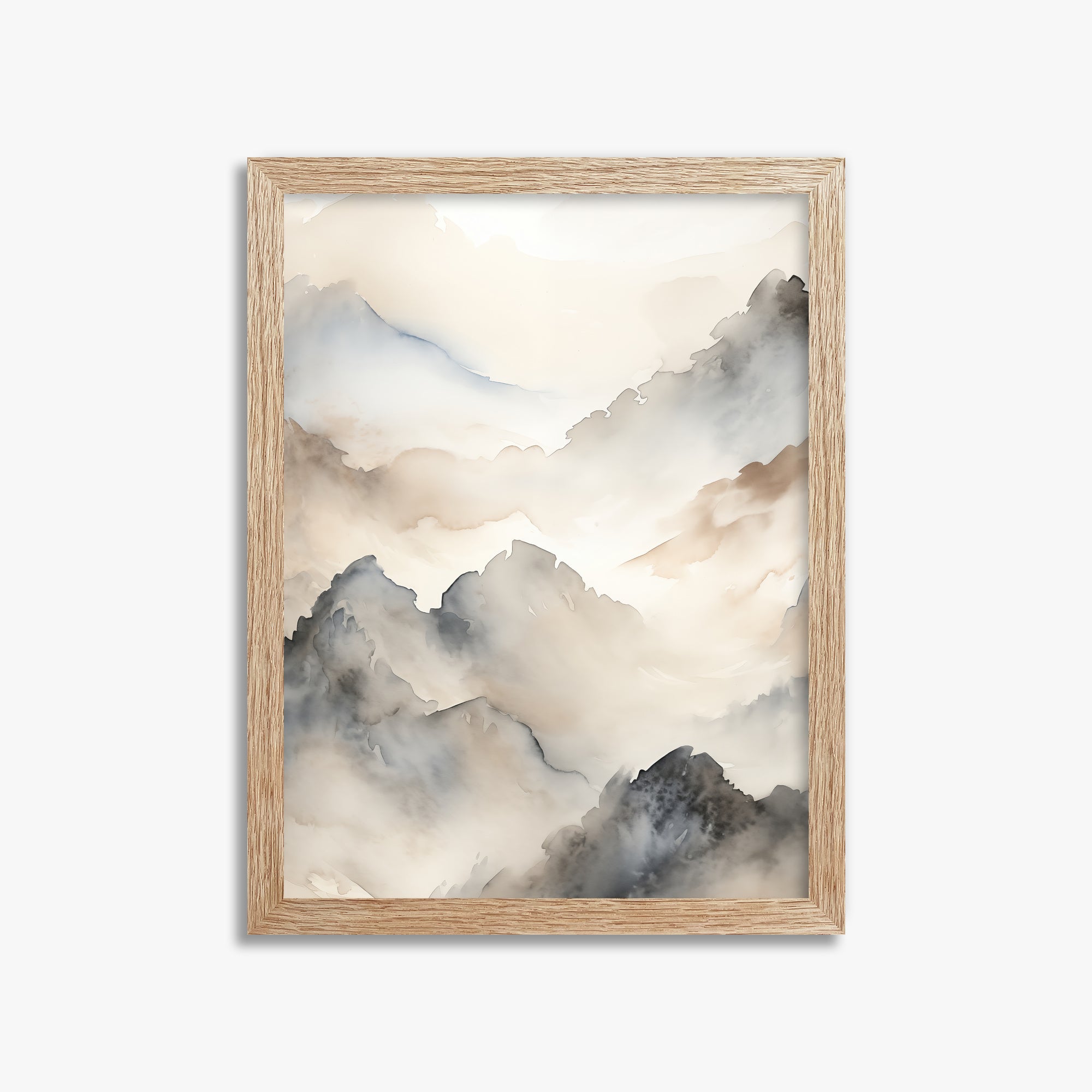 Amber Pass, 30x40cm Framed Poster With Raw Oak Frame
