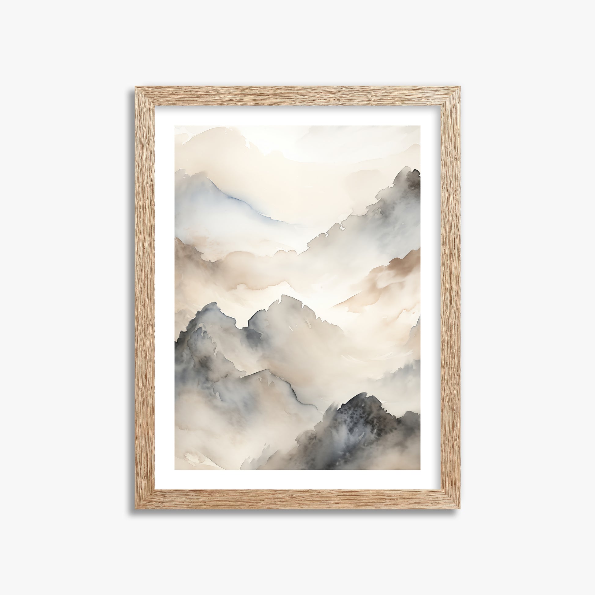 Amber Pass, 30x40cm Framed Poster With Raw Oak Frame