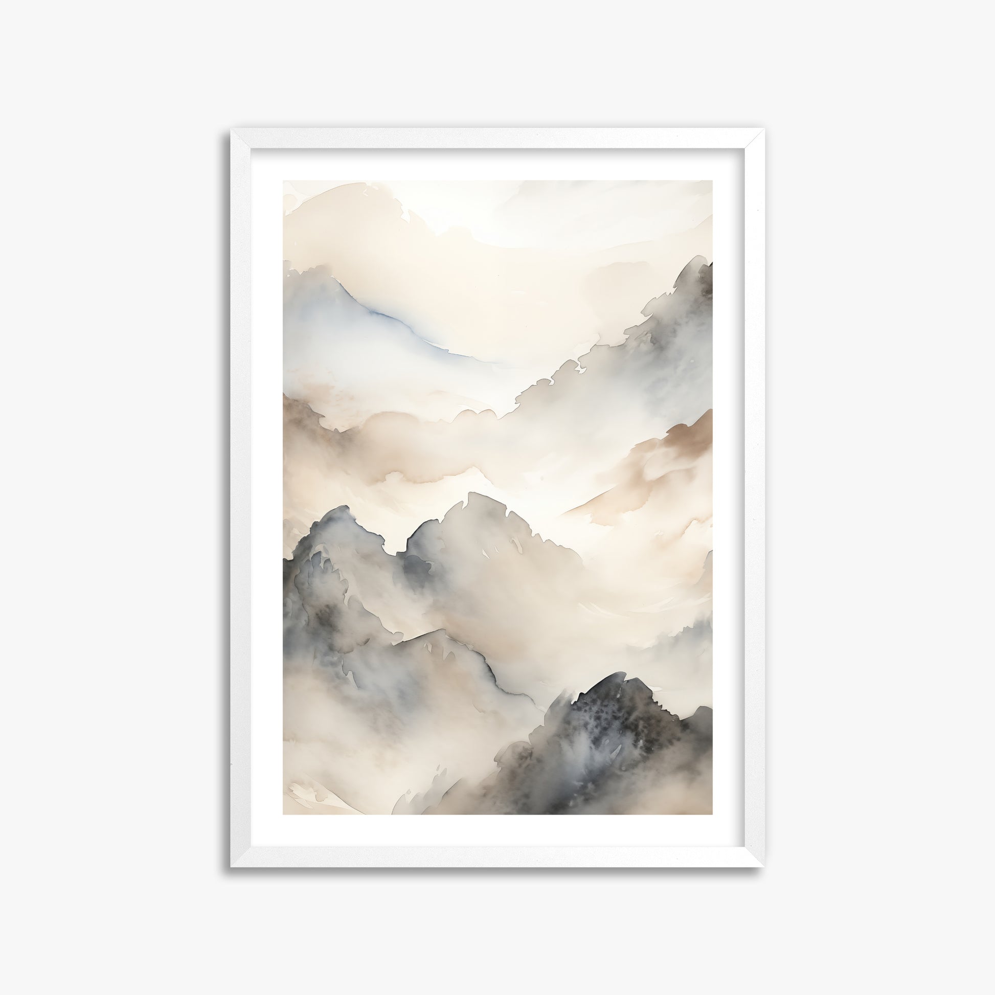 Amber Pass, 50x70cm Framed Poster With White Frame