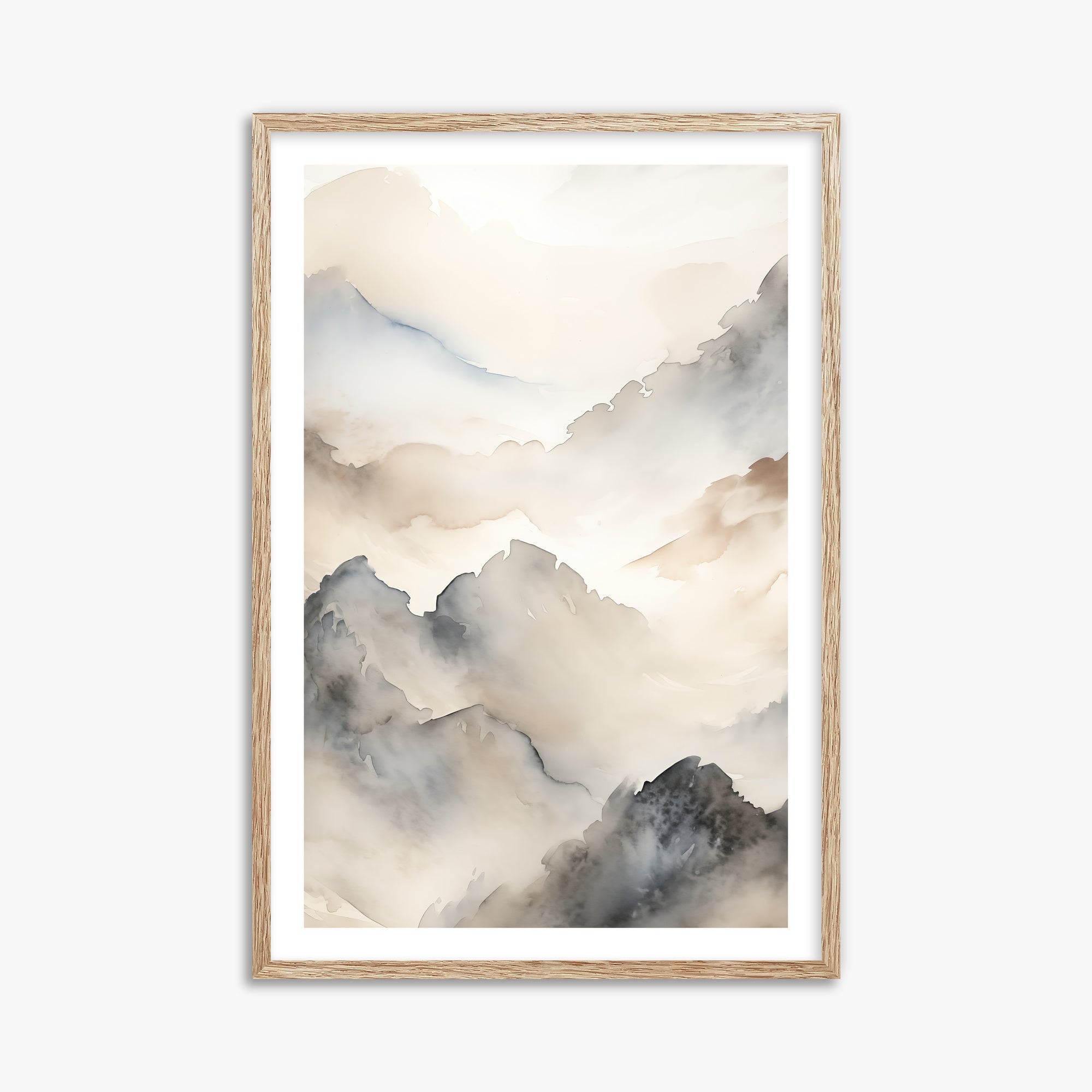Amber Pass, 61x91cm Framed Poster With Raw Oak Frame