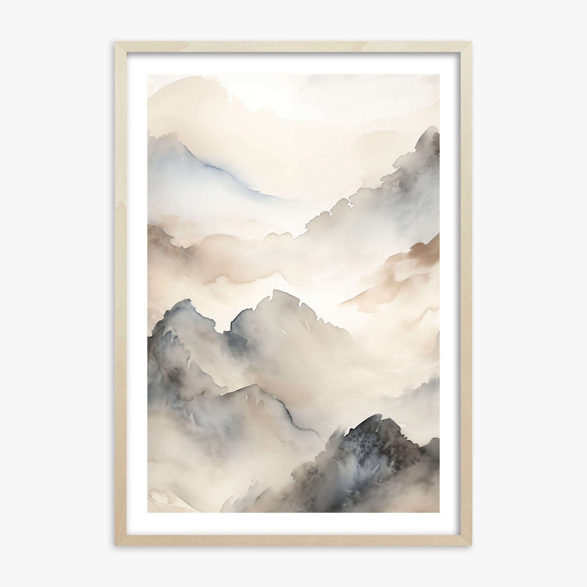 Amber Pass, 70x100cm Framed Poster With Lime Wood Frame