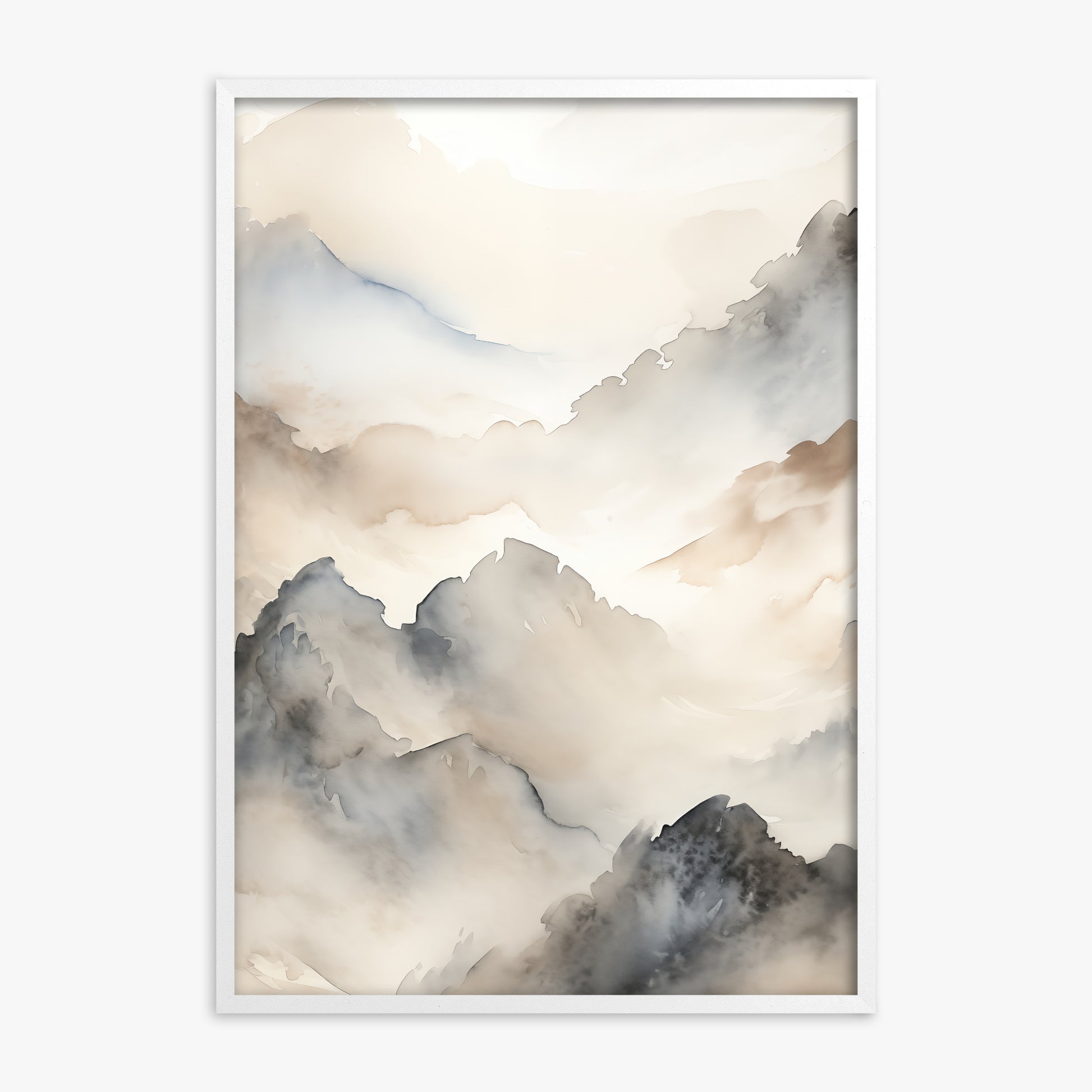 Amber Pass, White Framed Poster With White Frame
