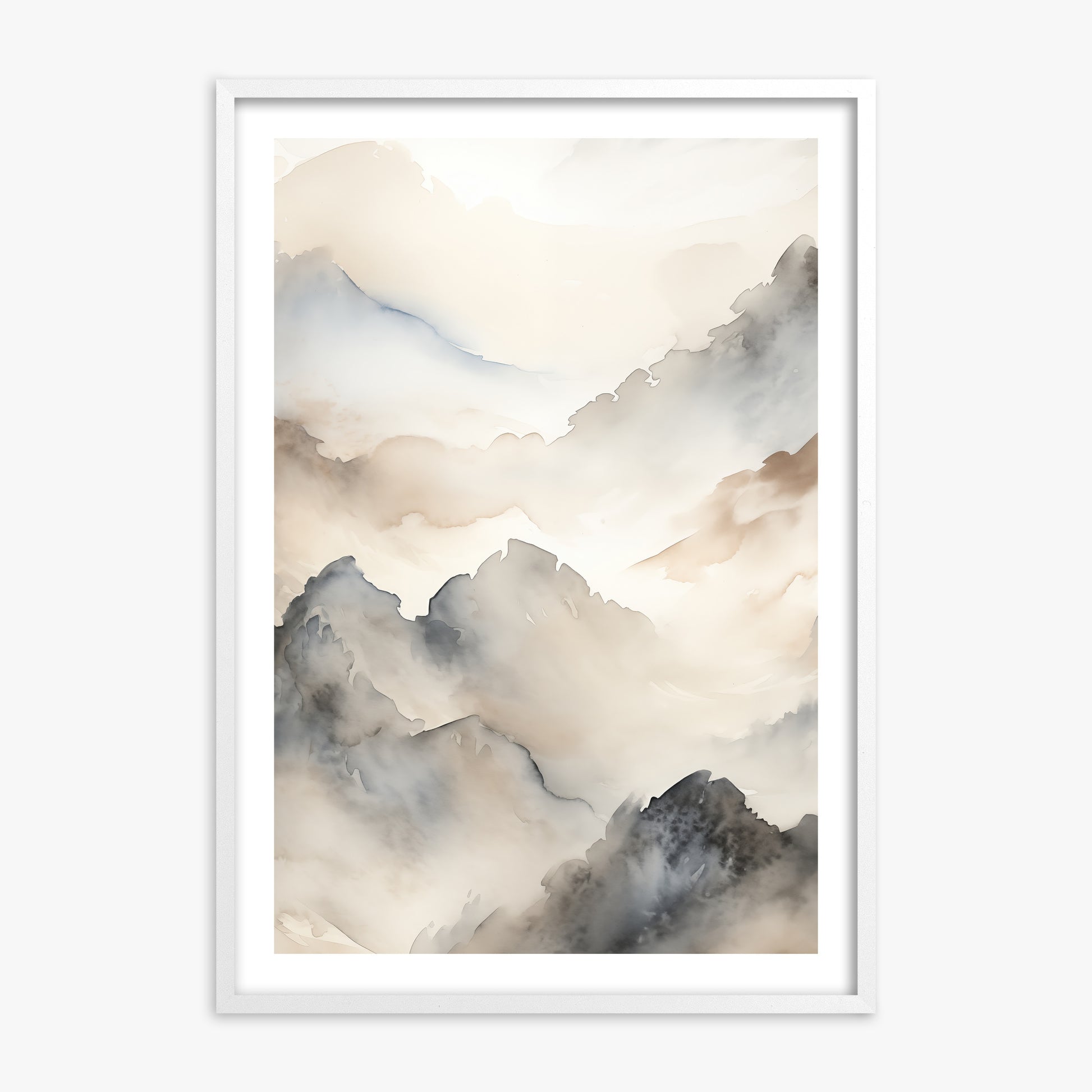 Amber Pass, 70x100cm Framed Poster With White Frame