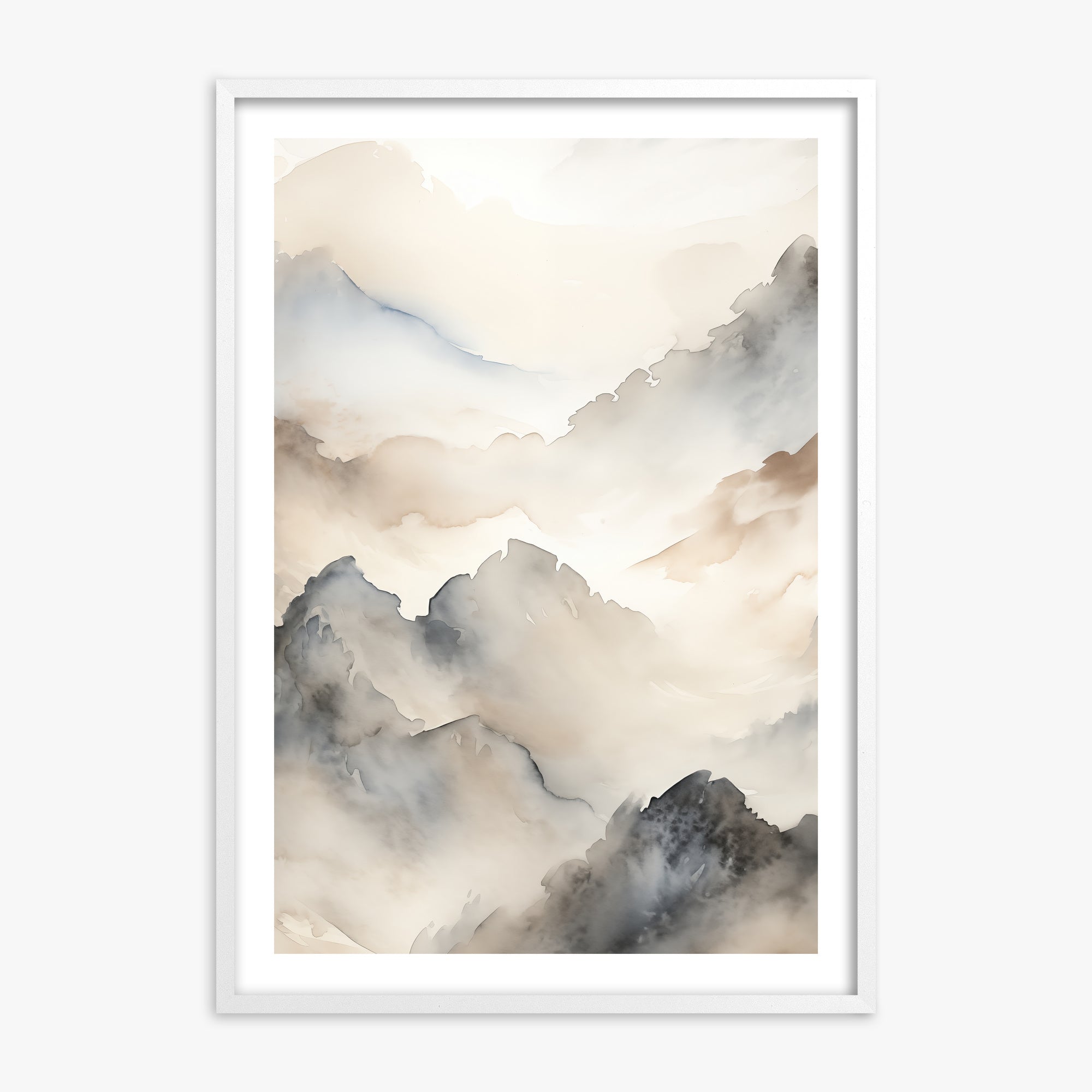 Amber Pass, 70x100cm Framed Poster With White Frame