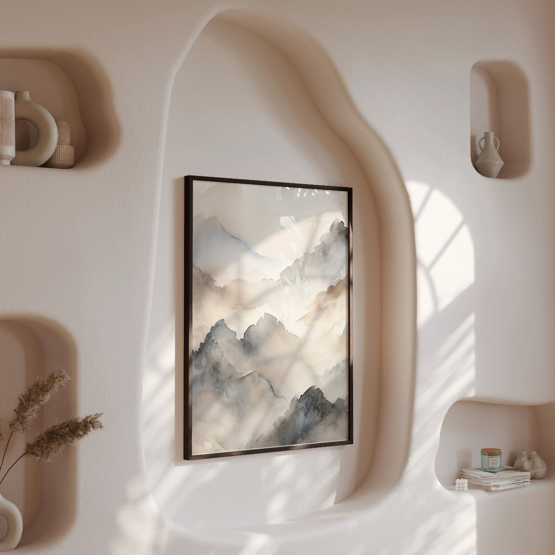 Amber Pass, 50x70cm Framed Poster With Black Frame