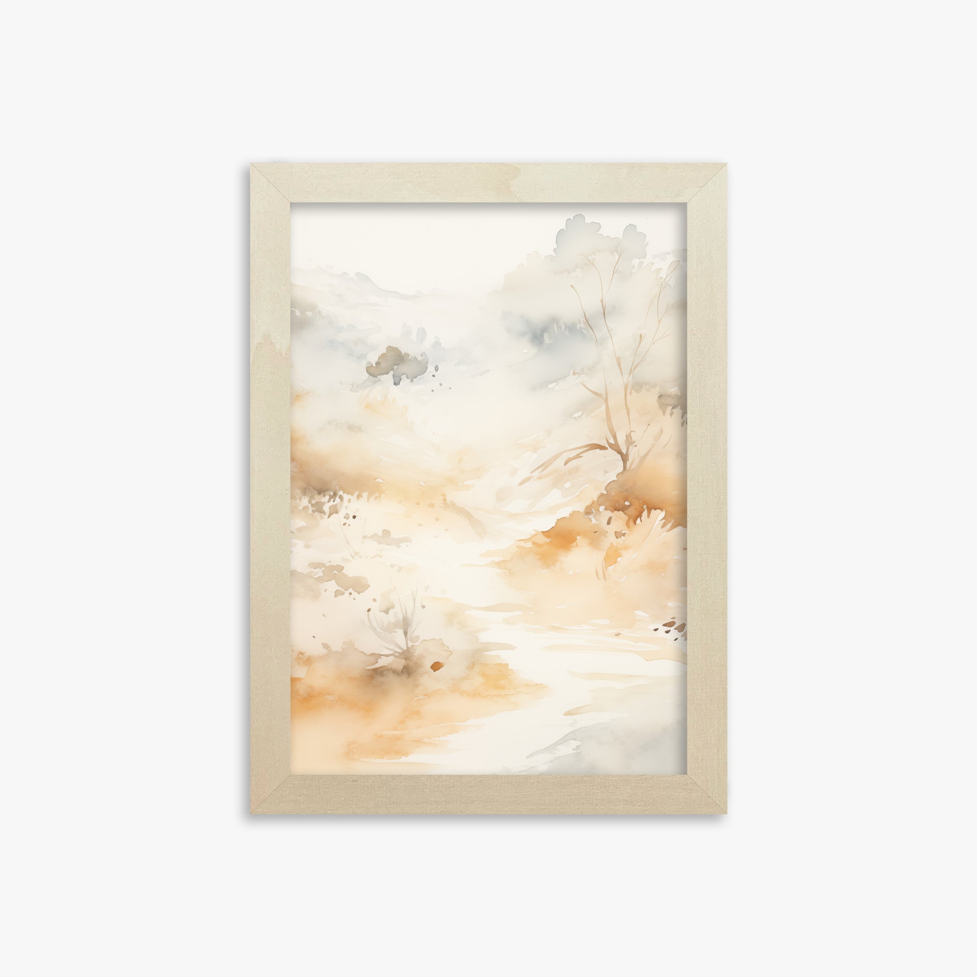 Gilded Stream, 21x30cm Framed Poster With Lime Wood Frame