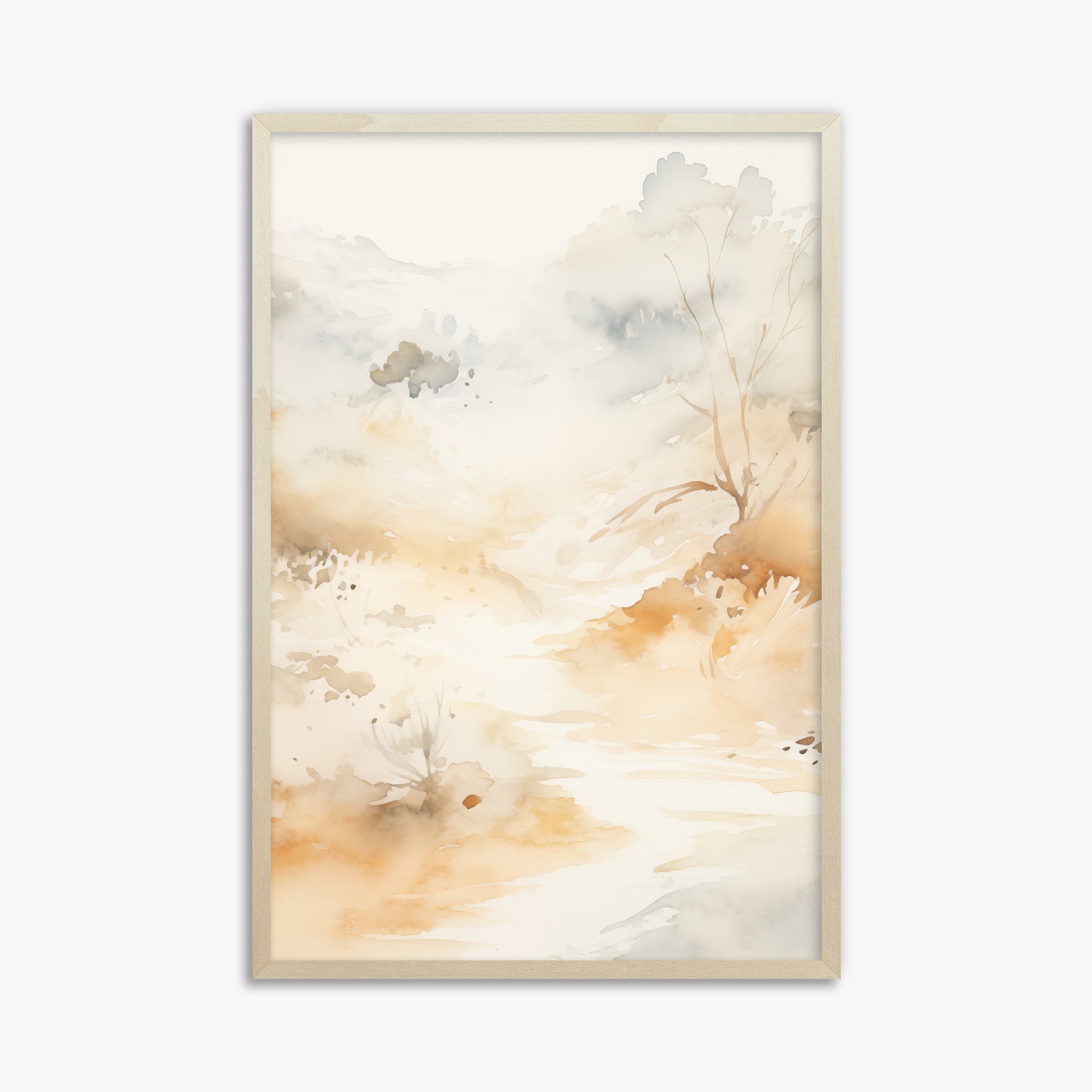 Gilded Stream, 61x91cm Framed Poster With Lime Wood Frame