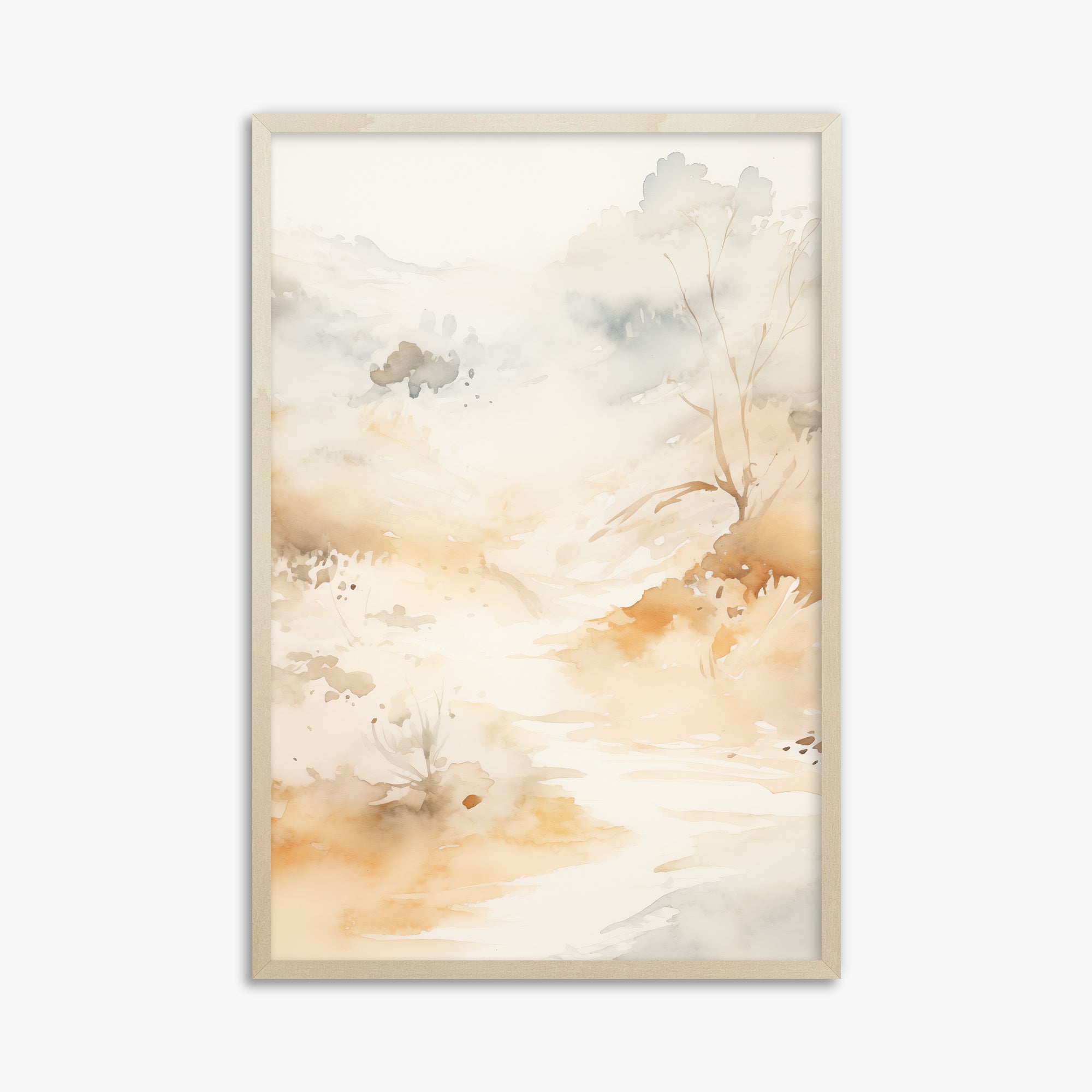 Gilded Stream, 61x91cm Framed Poster With Lime Wood Frame