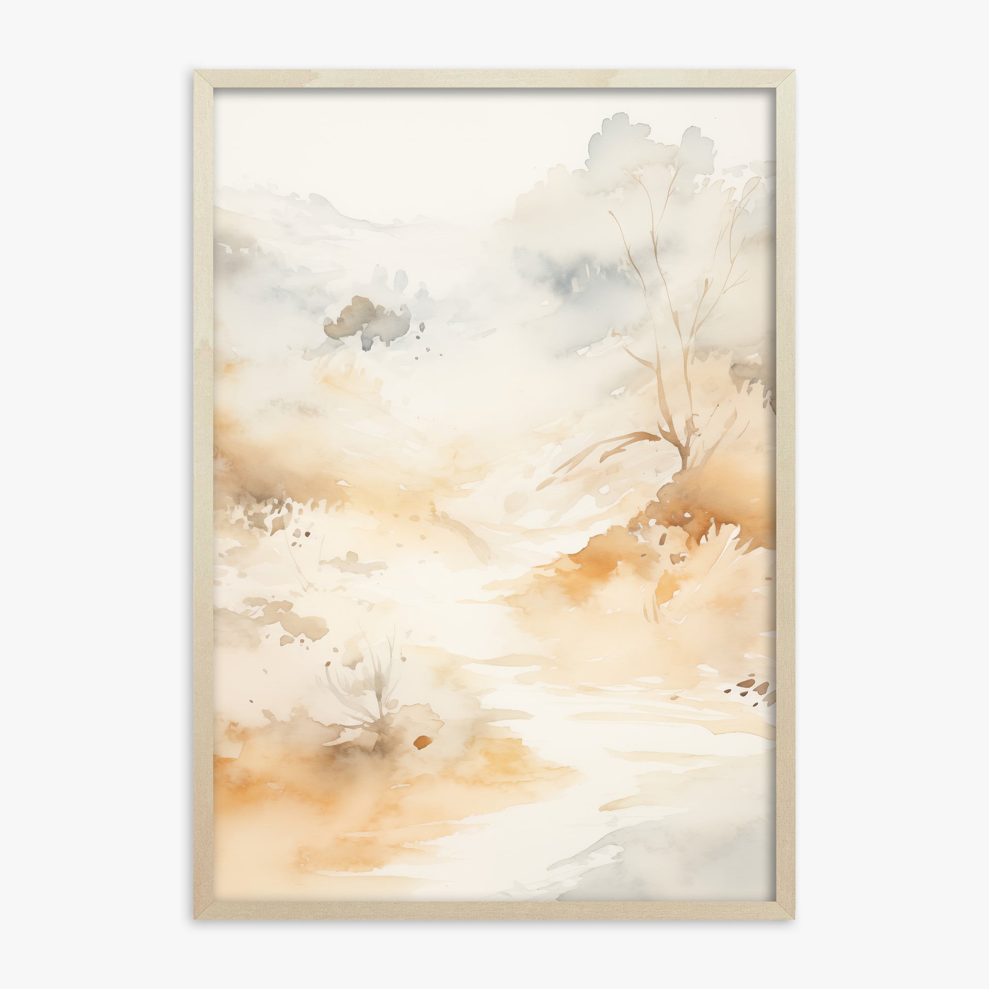 Gilded Stream, 70x100cm Framed Poster With Lime Wood Frame