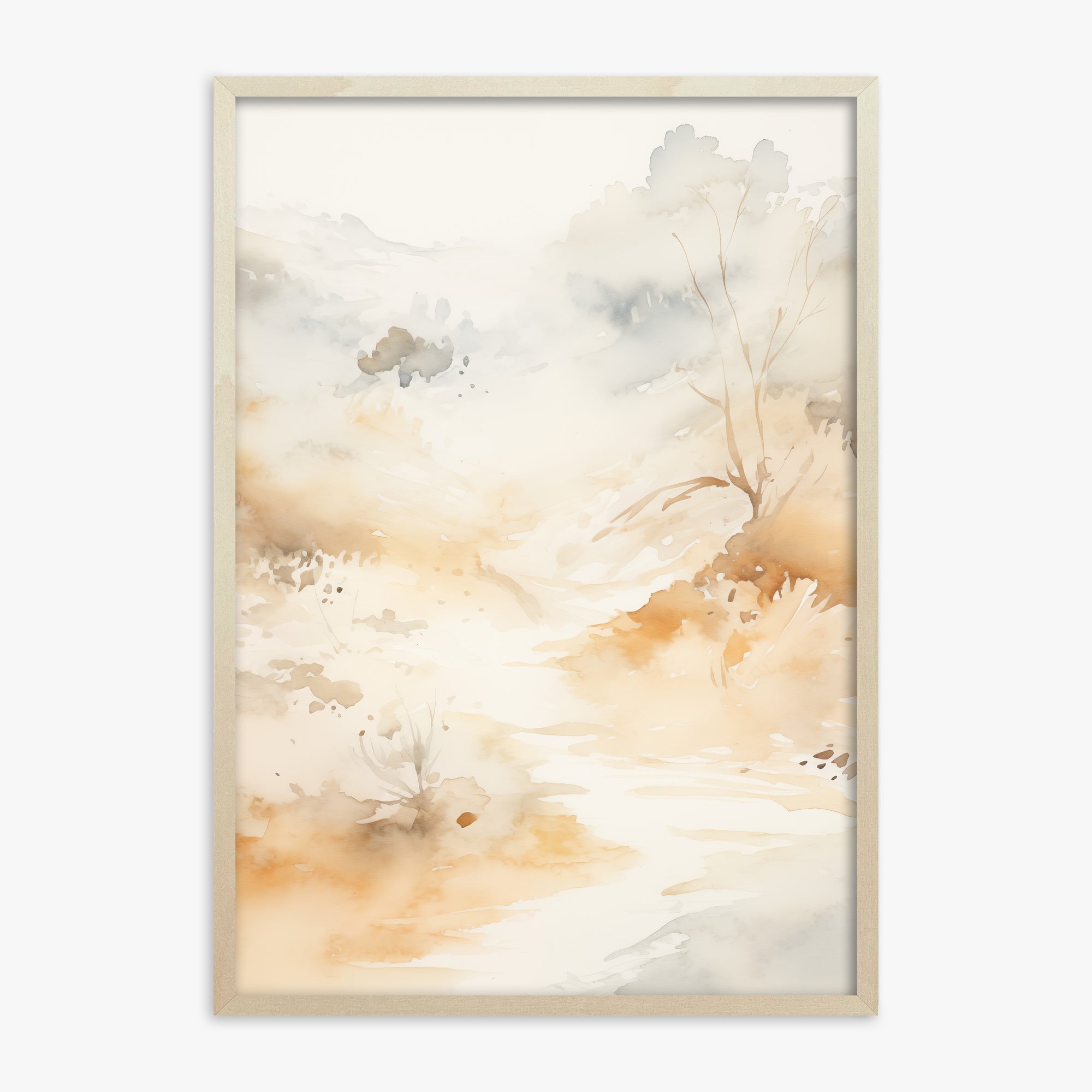 Gilded Stream, 70x100cm Framed Poster With Lime Wood Frame