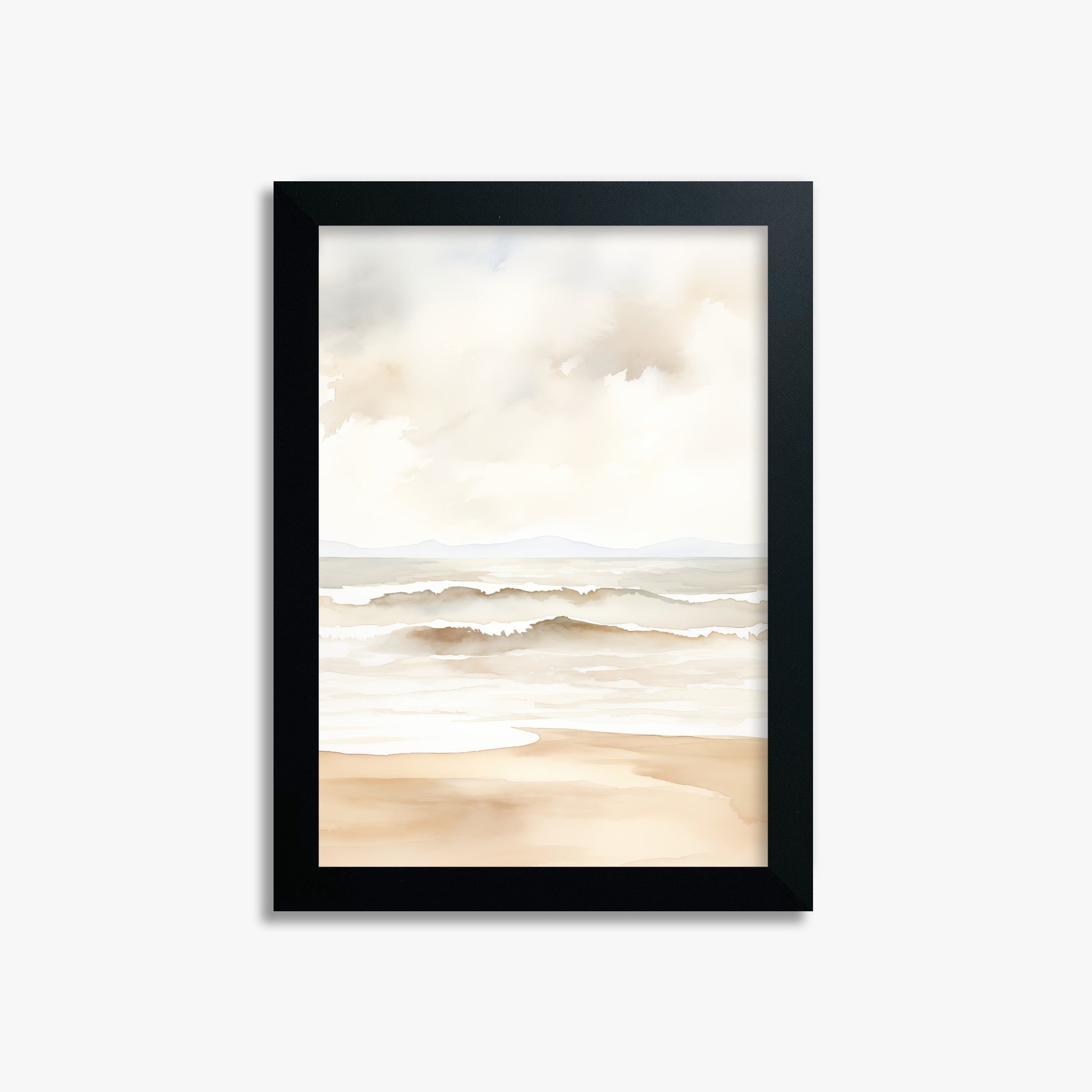 Serenity Shore, 21x30cm Framed Poster With Black Frame