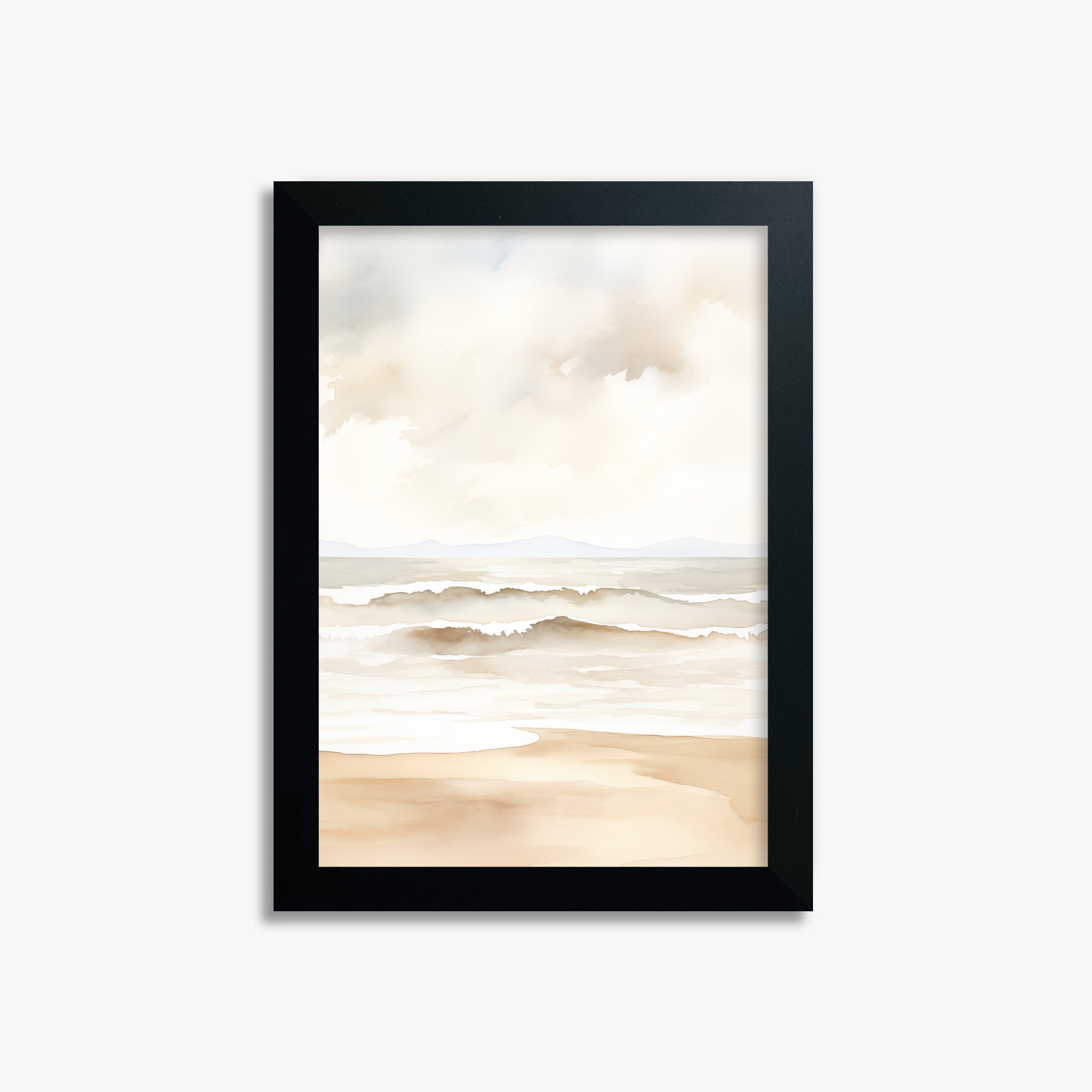 Serenity Shore, 21x30cm Framed Poster With Black Frame