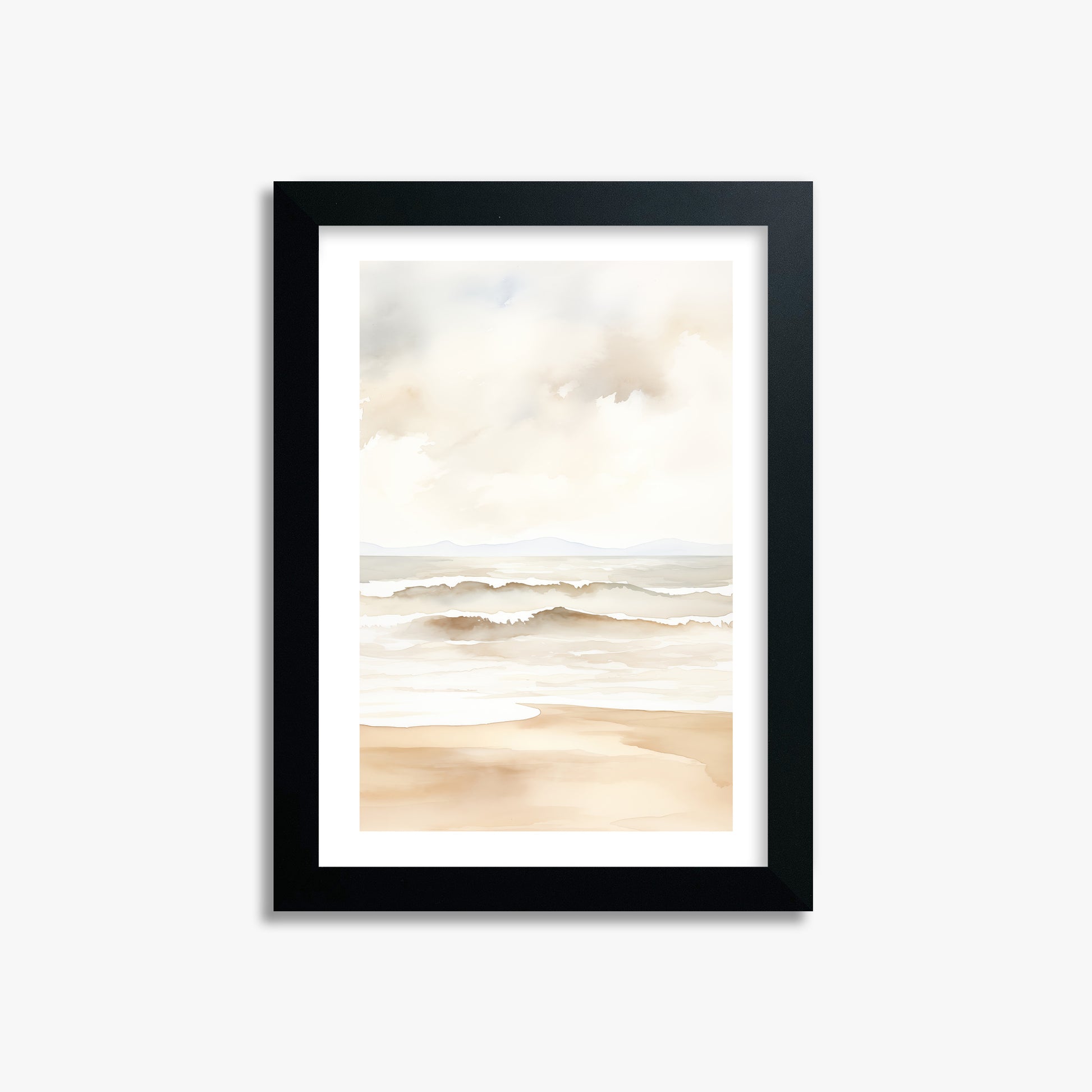 Serenity Shore, 21x30cm Framed Poster With Black Frame