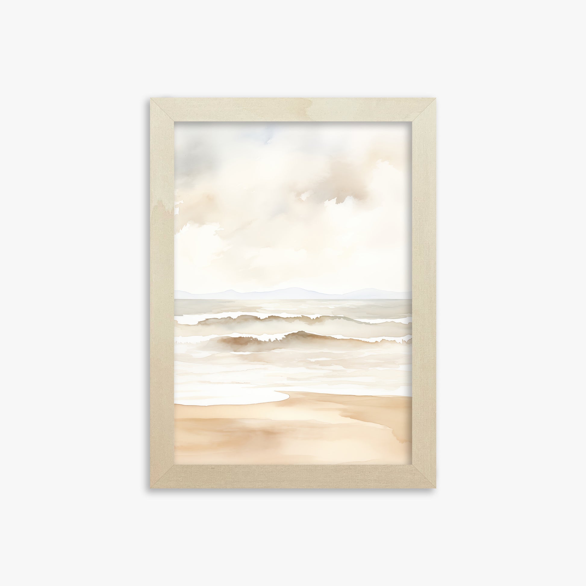 Serenity Shore, 21x30cm Framed Poster With Lime Wood Frame