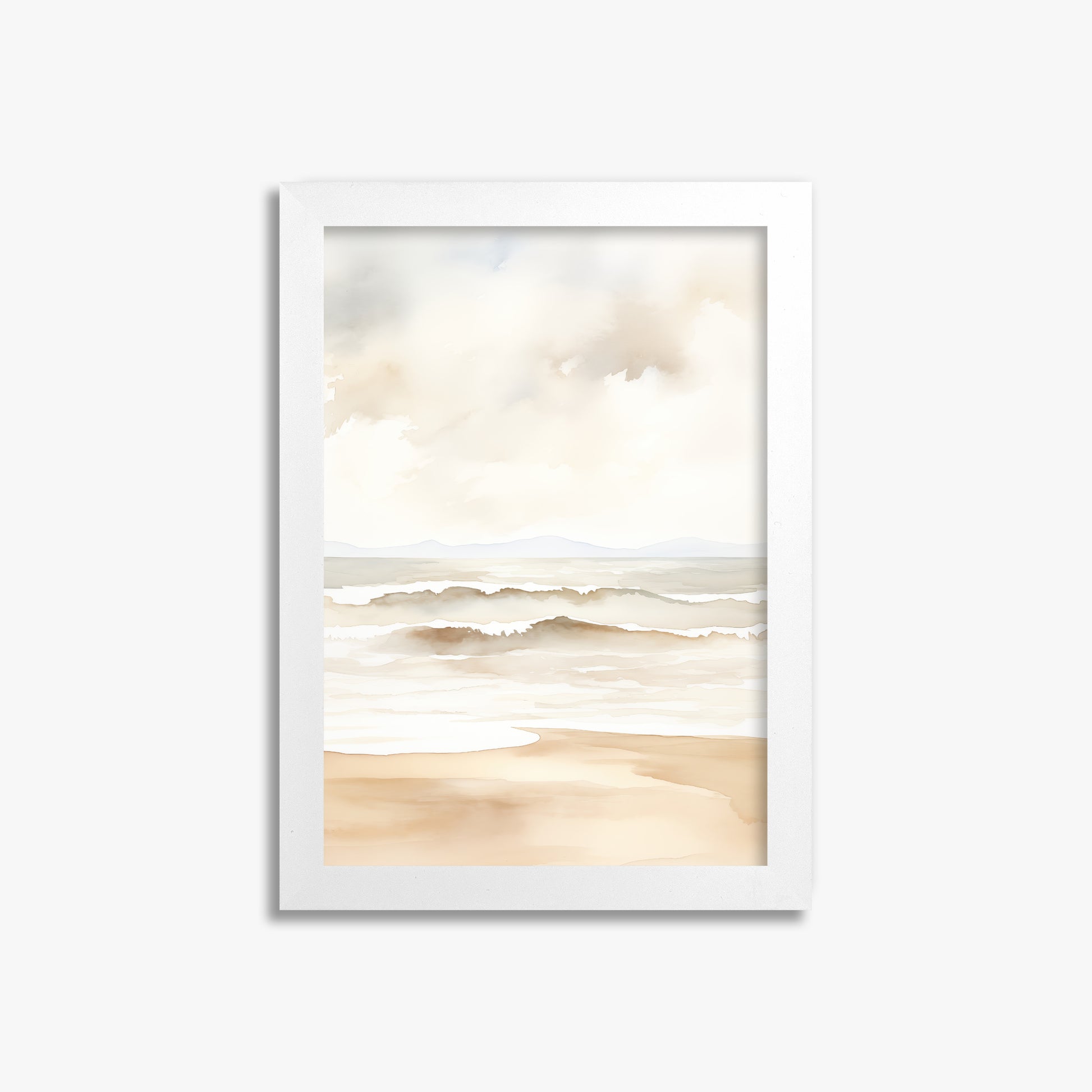 Serenity Shore, 21x30cm Framed Poster With White Frame