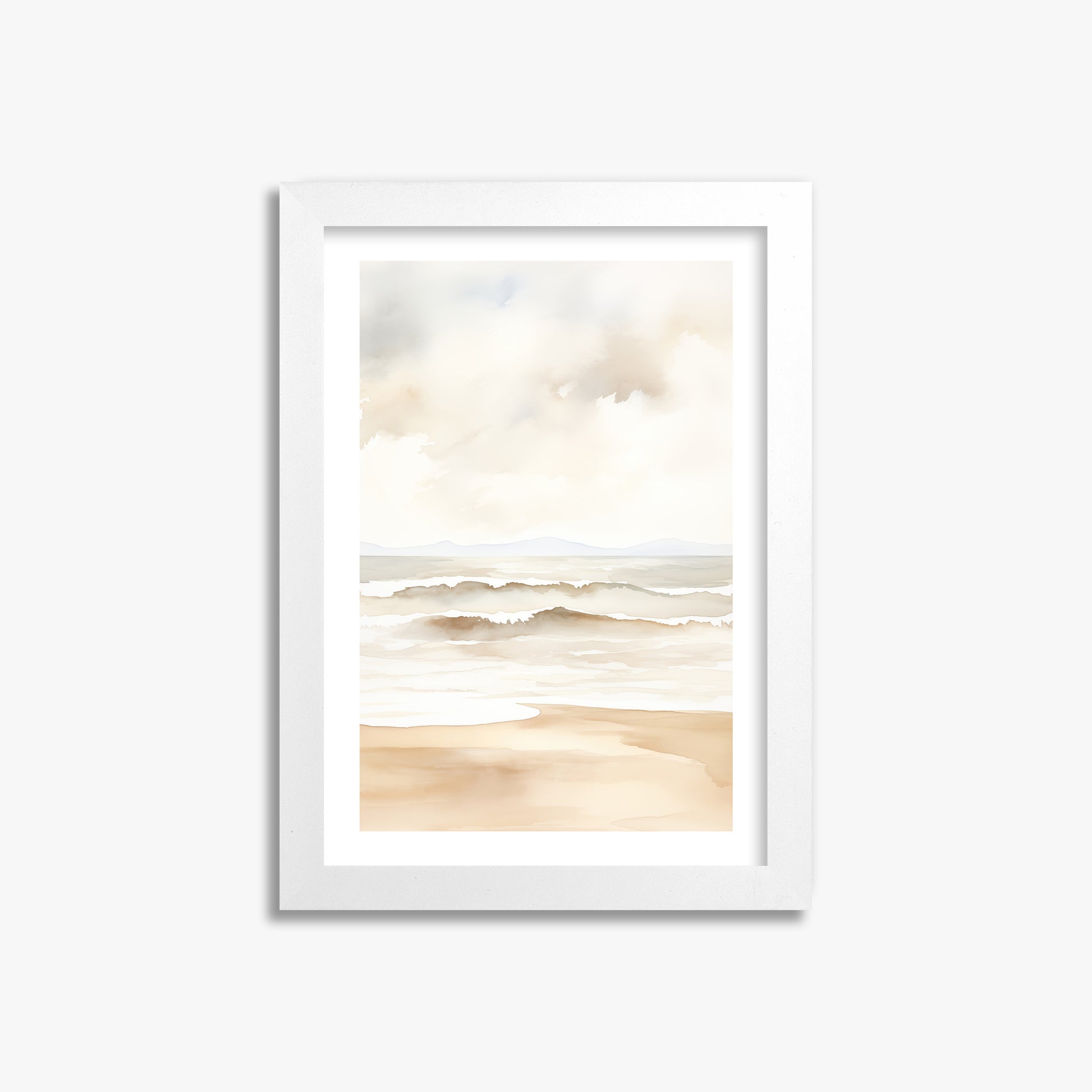 Serenity Shore, 21x30cm Framed Poster With White Frame