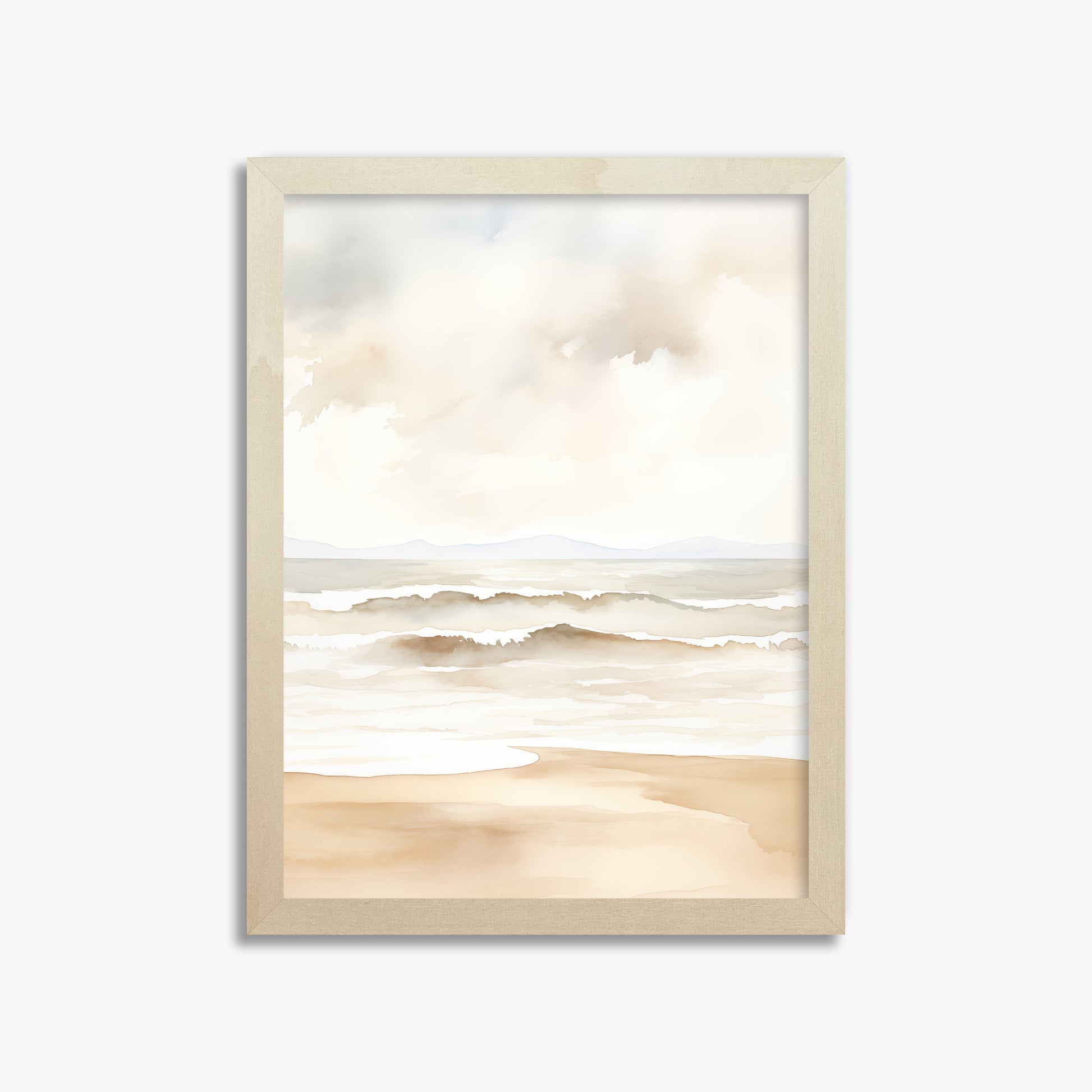 Serenity Shore, 30x40cm Framed Poster With Lime Wood Frame