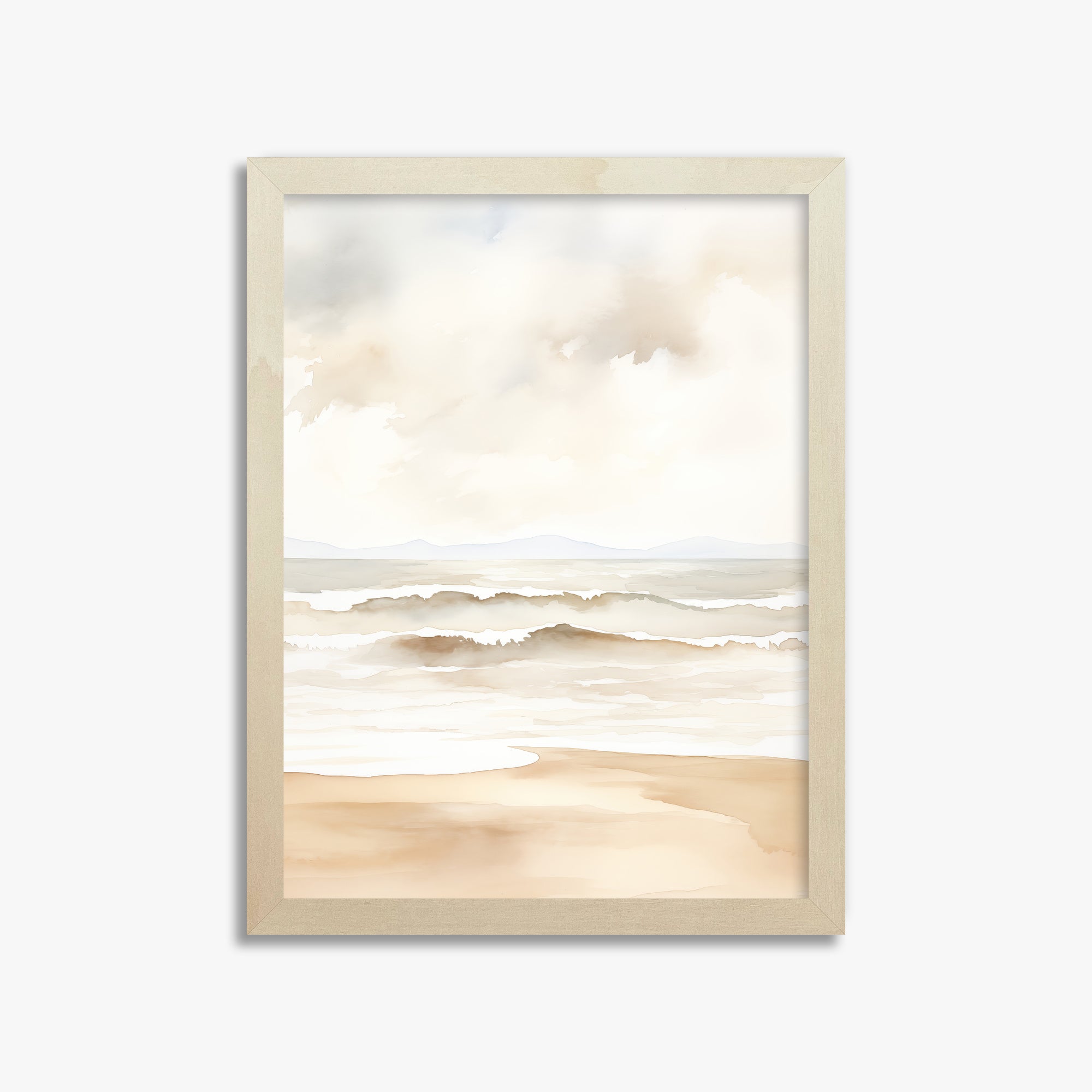 Serenity Shore, 30x40cm Framed Poster With Lime Wood Frame