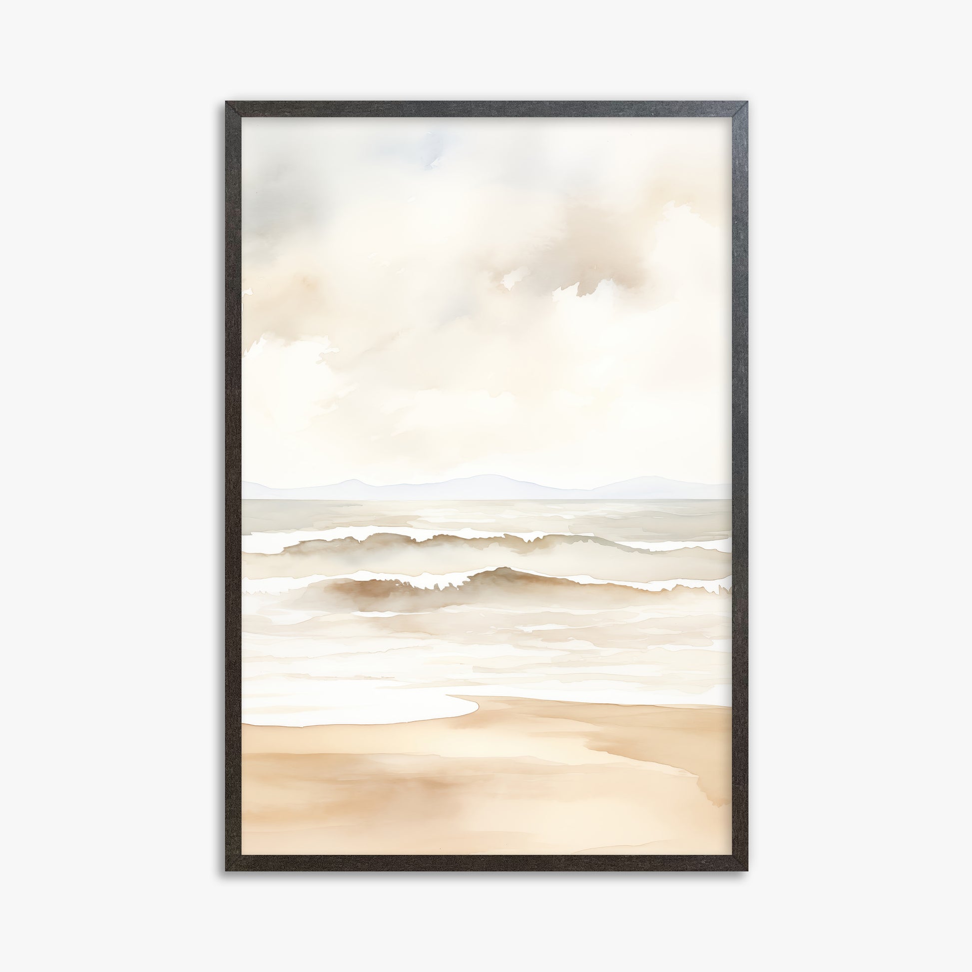 Serenity Shore, 61x91cm Framed Poster With Espresso Frame