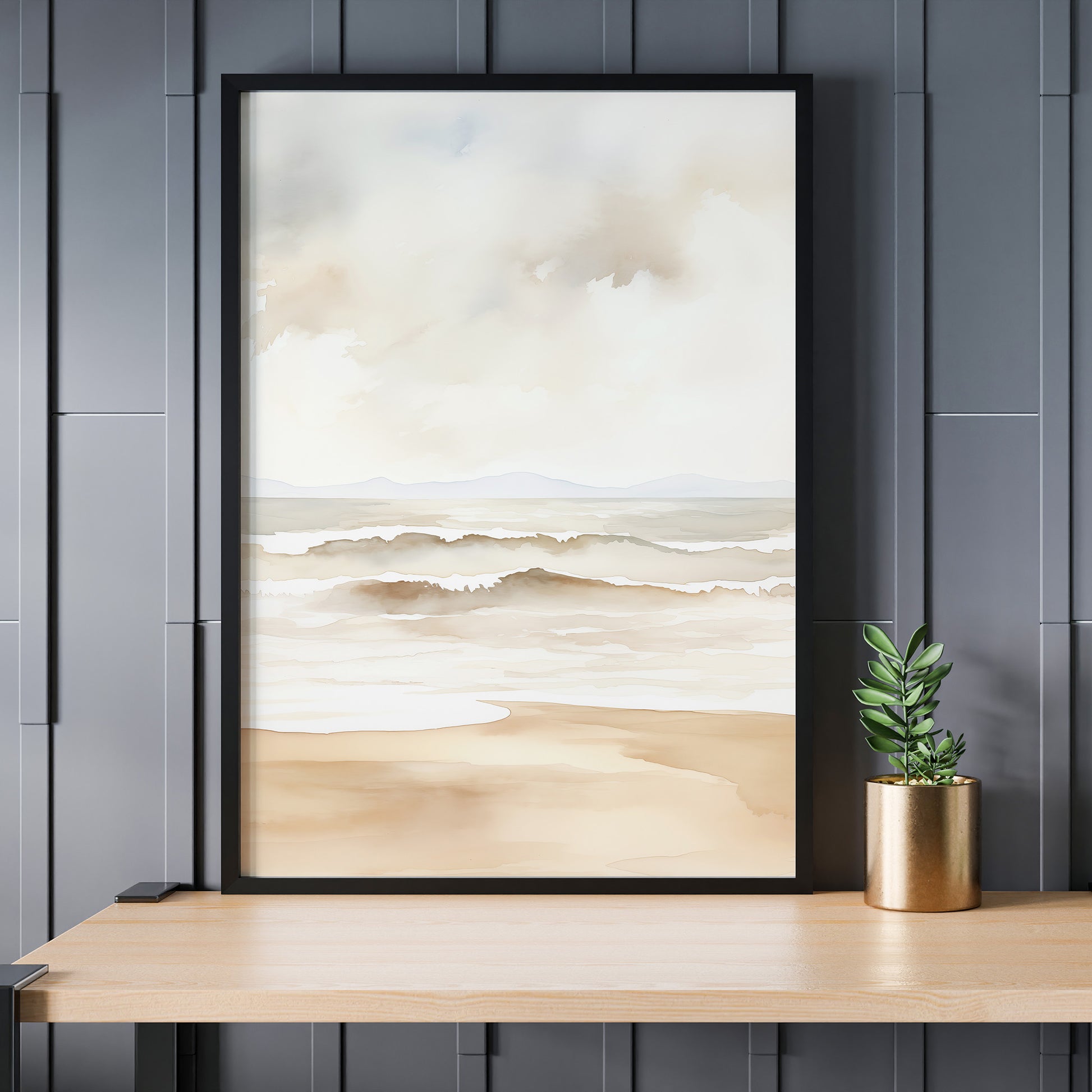 Design Concept No. 24 for Serenity Shore Modern Poster Art